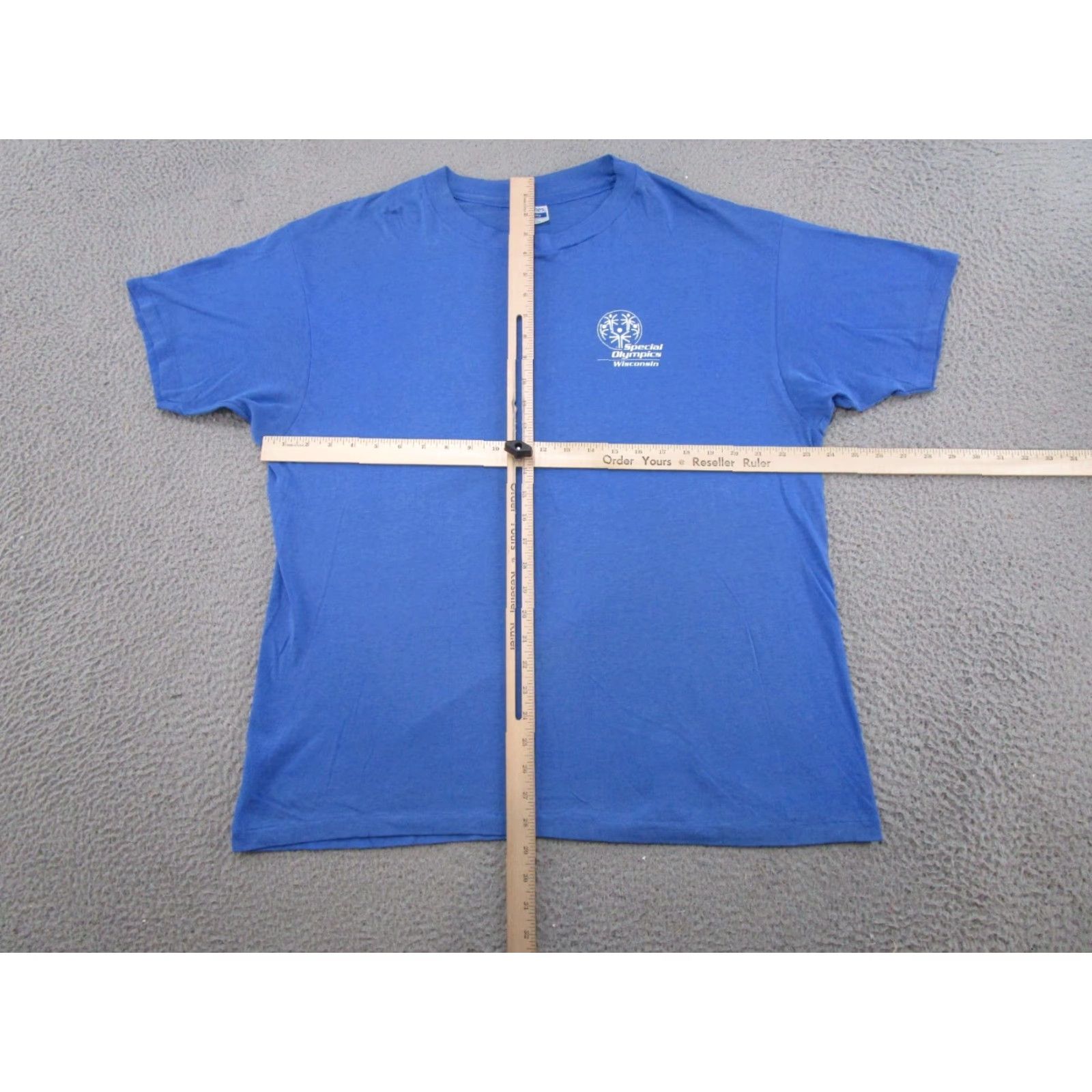 Hanes VINTAGE Hanes WSO Shirt 2XL Blue 90s Wisconsin Special Olympics T-Shirt Men Short Sleeve Crew Neck Cotton Size 2XL Vintage 90s Theme Sports Size US XXL / EU 58 / 5 - 5 Thumbnail