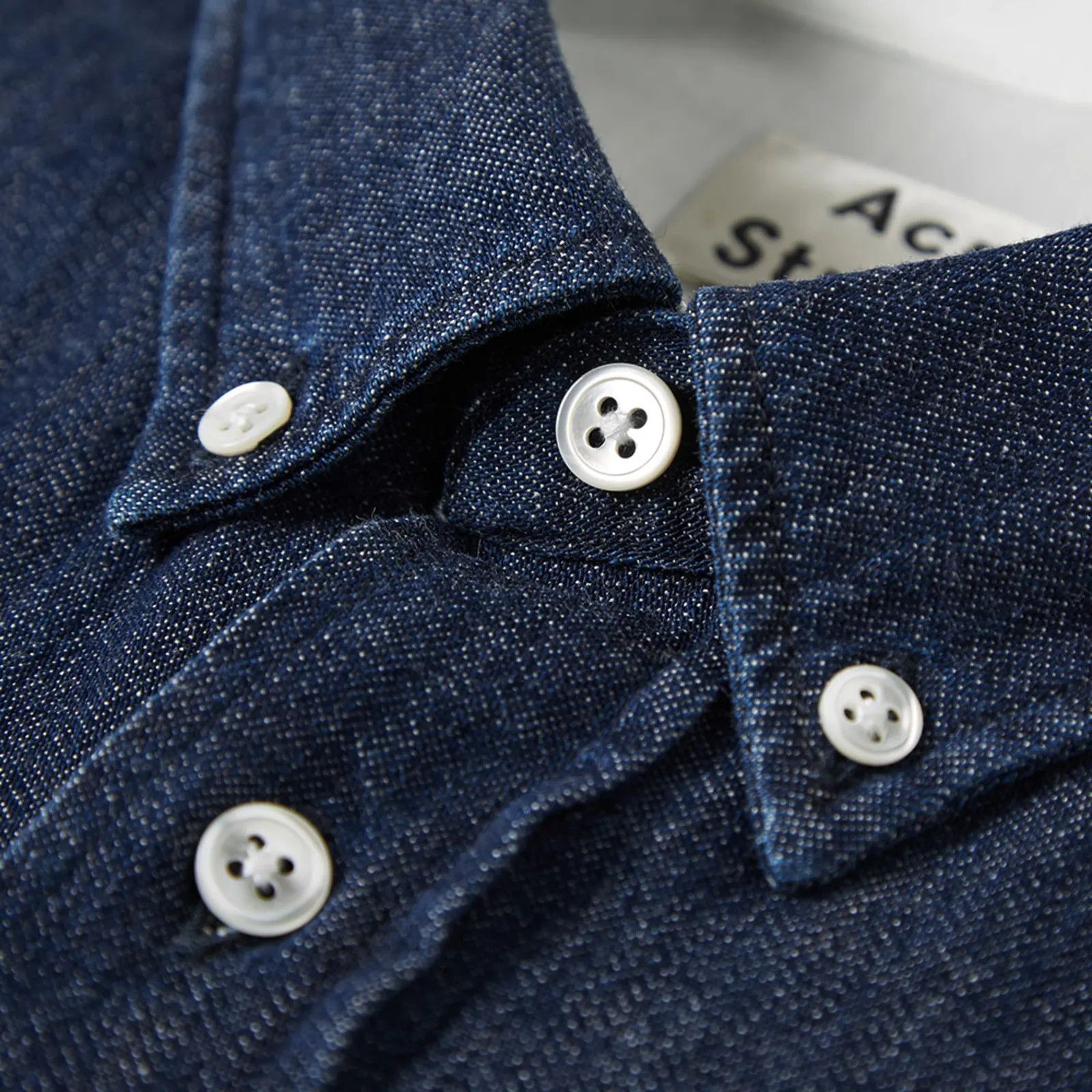 Acne Studios [46] Isherwood Twill Denim Shirt in Indigo (AW15) Size US S / EU 44-46 / 1 - 11 Thumbnail