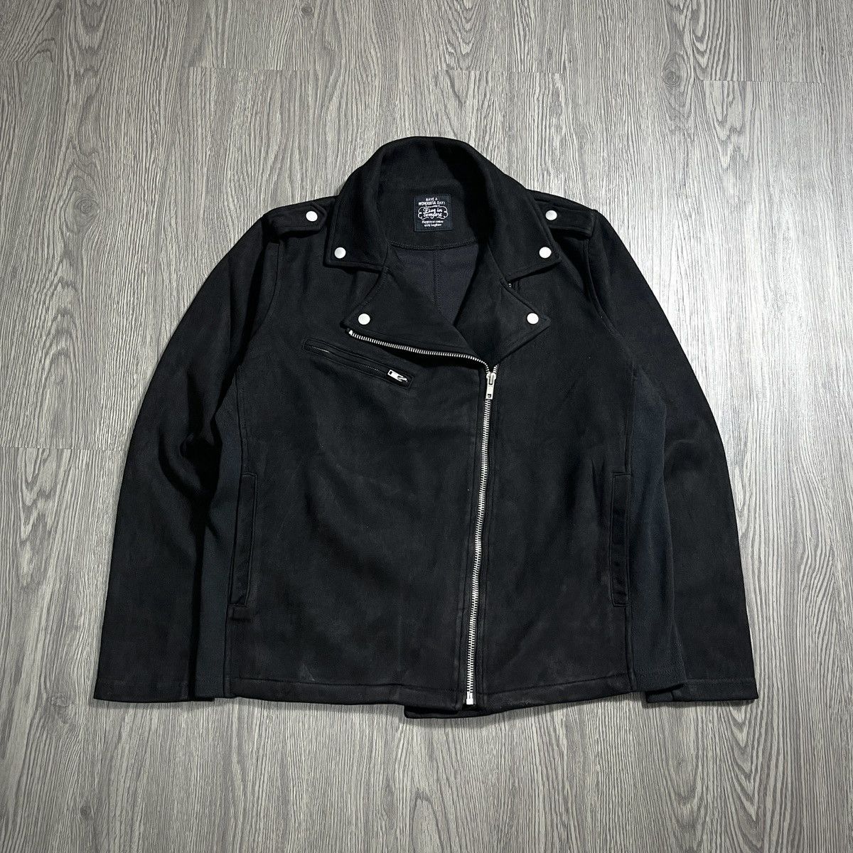Hysteric Glamour × If Six Was Nine × Le Grande Bleu (L.G.B.) Have a Wonderfull Day - 2000s Punk Grunge Suede Ramones Size US L / EU 52-54 / 3 - 1 Thumbnail