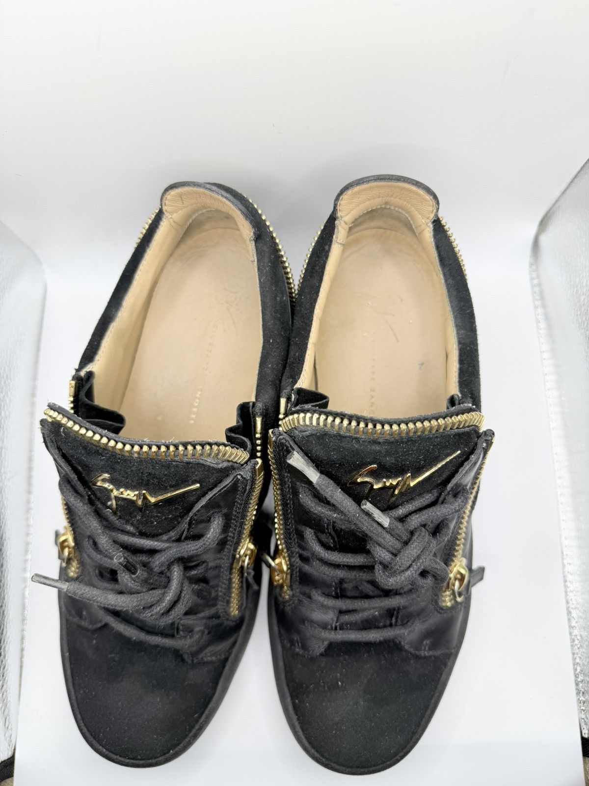 Giuseppe Zanotti Giuseppe Zanotti Black Low-Top Sneakers Size US 8.5 / EU 41-42 - 4 Thumbnail