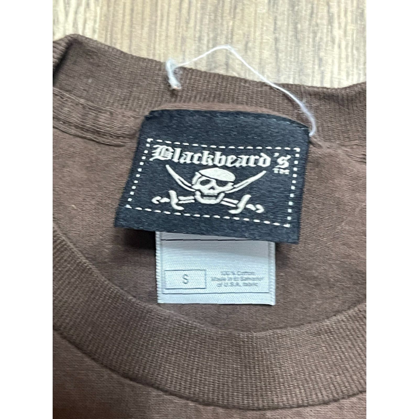 Vintage Blackbeard Shirt Men S Brown "Black Beard Tattoo Parlor" T-Shirt Size US S / EU 44-46 / 1 - 7 Thumbnail