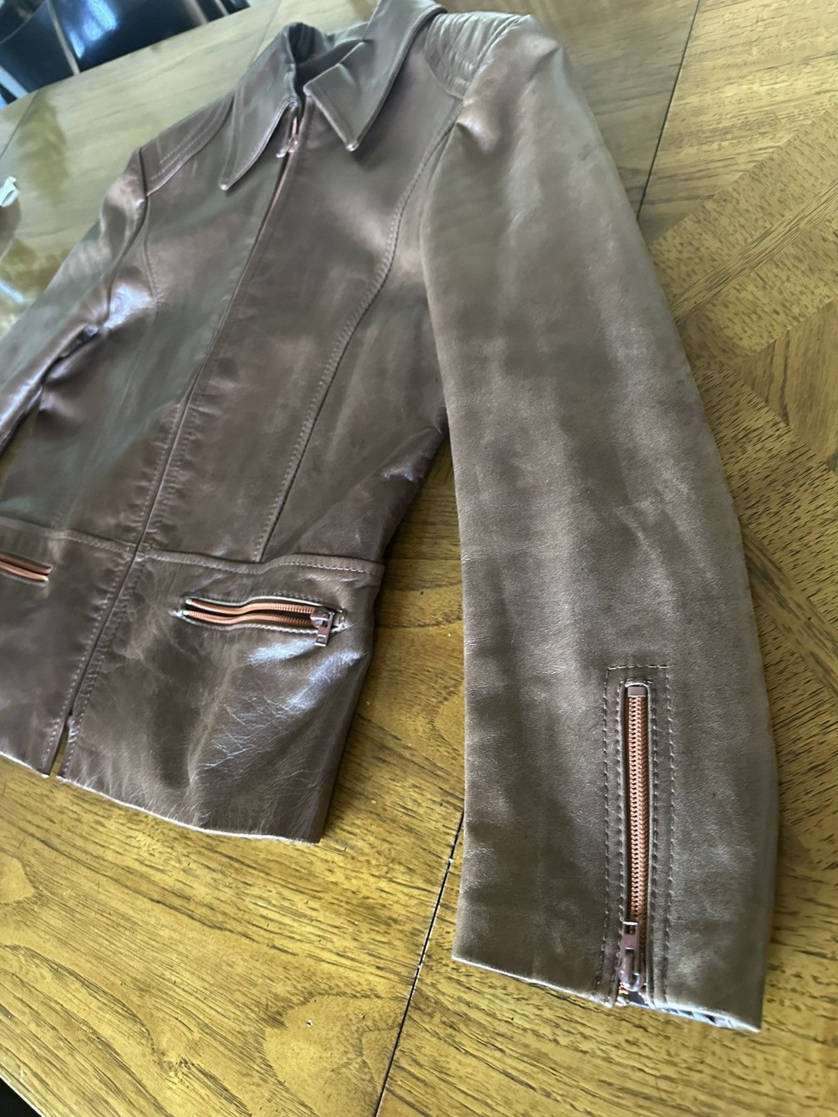 Other Collared Leather Jacket (Goya de España) Size US M / EU 48-50 / 2 - 5 Thumbnail