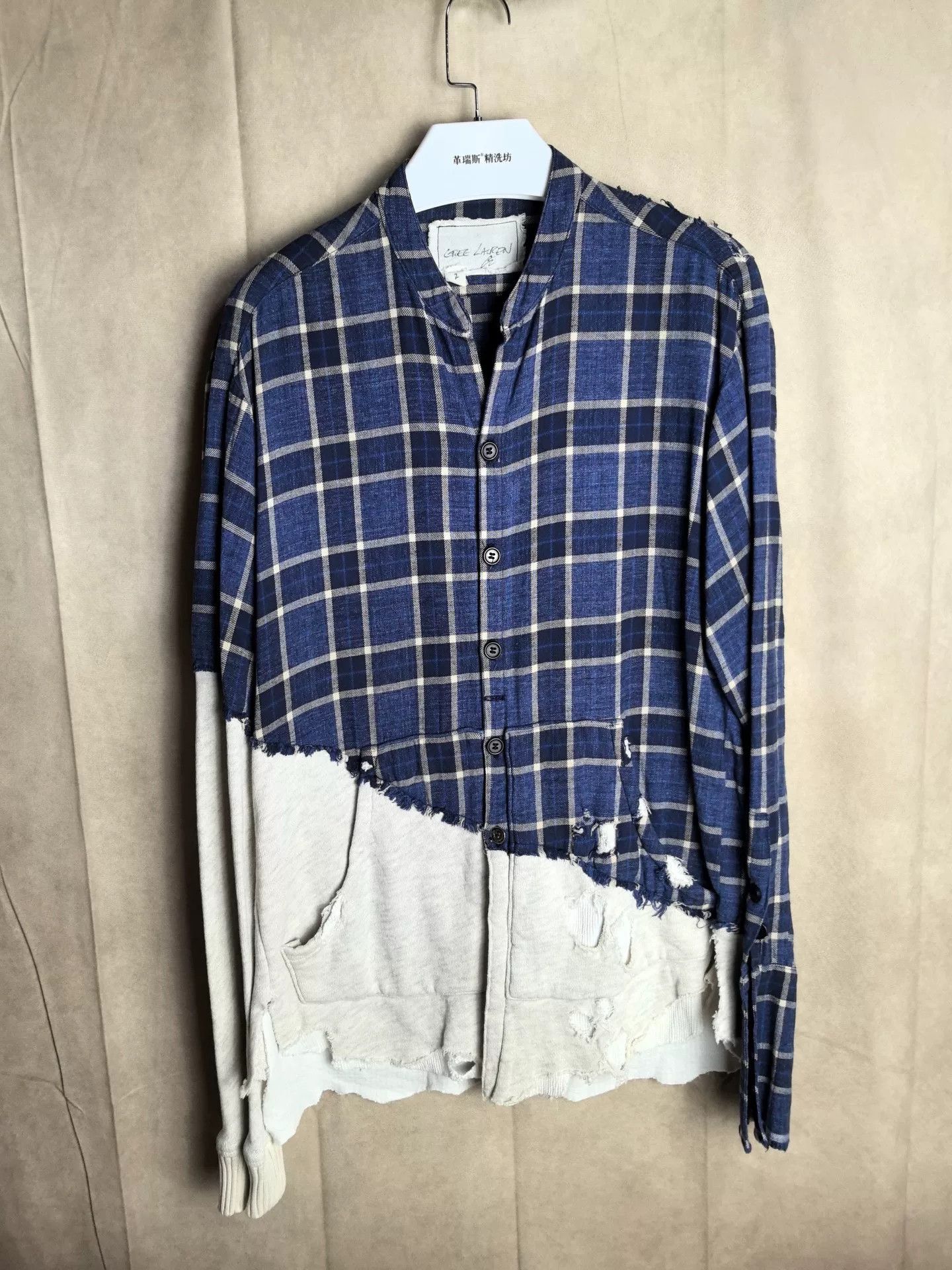 Greg Lauren Greg Lauren Denim Plaid Light Jacket m Men Size US M / EU 48-50 / 2 - 1 Thumbnail