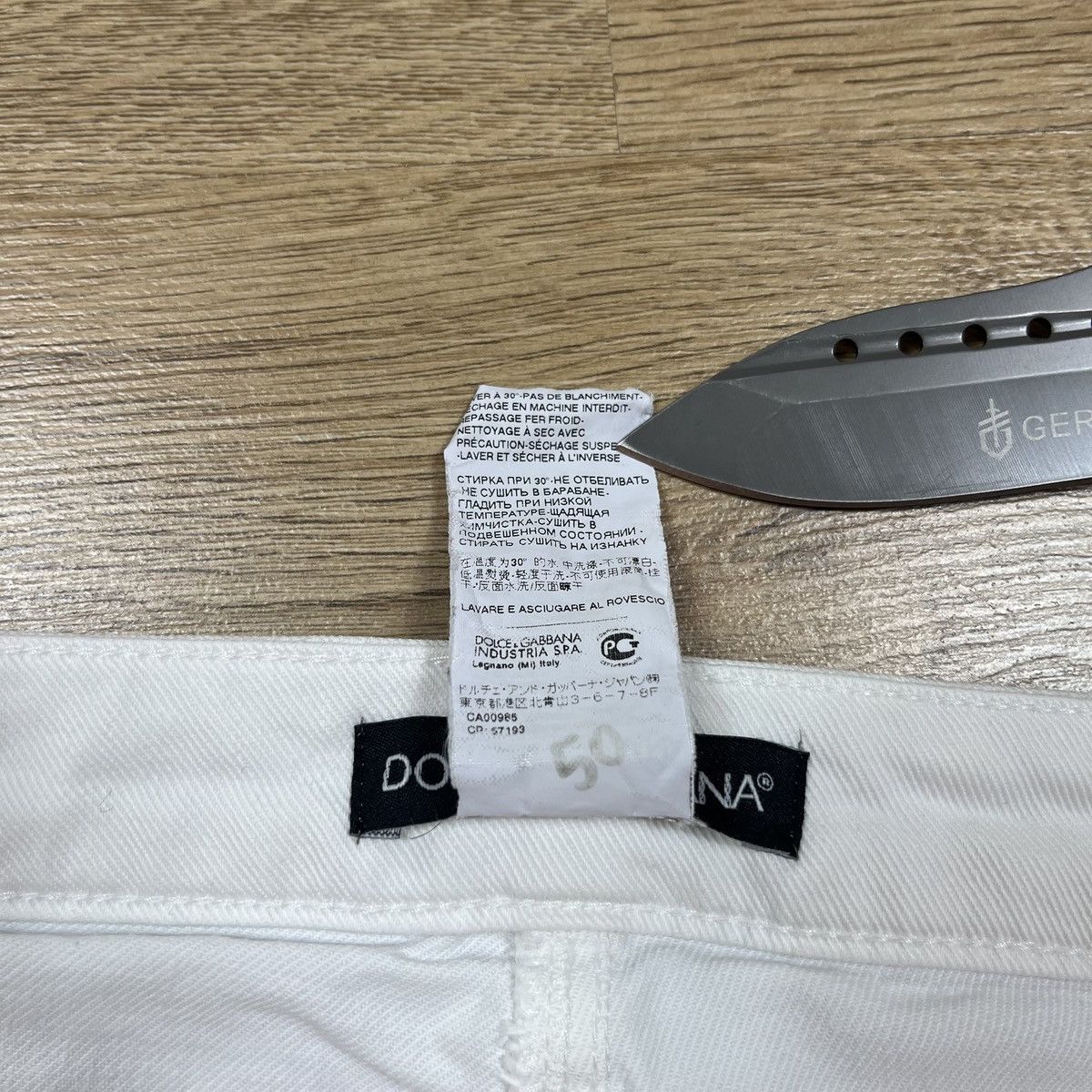 Dolce & Gabbana Dolce & Gabbana White Distressed Denim Skinny Jeans Zip Size 28" / US 6 / IT 42 - 11 Thumbnail