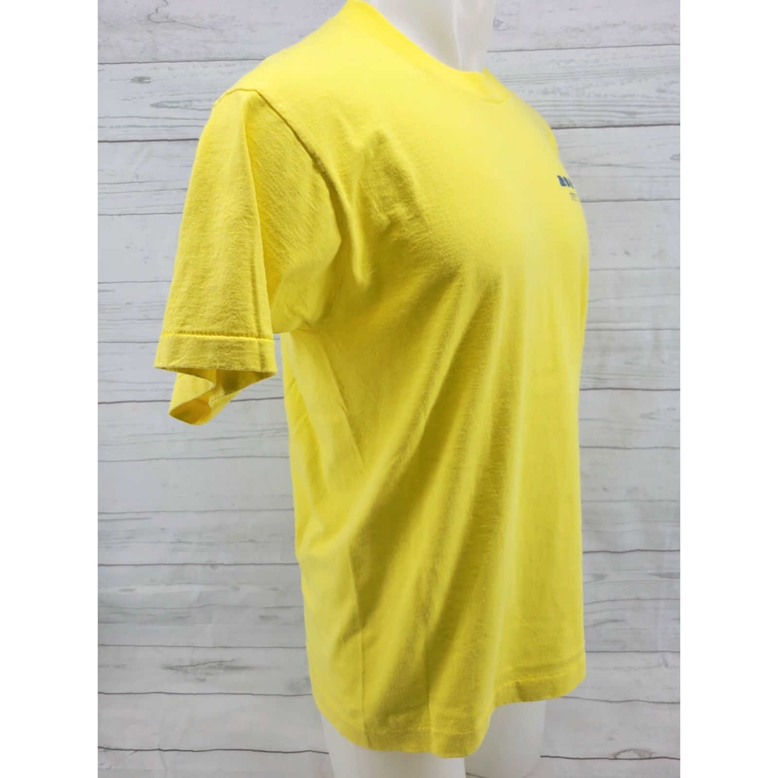 Vintage Vintage Rob Roy Racing Team Single Stitch Yellow Shirt Large Mens T-Shirt 20" Pit Measurements Vintage Size US L / EU 52-54 / 3 - 4 Thumbnail