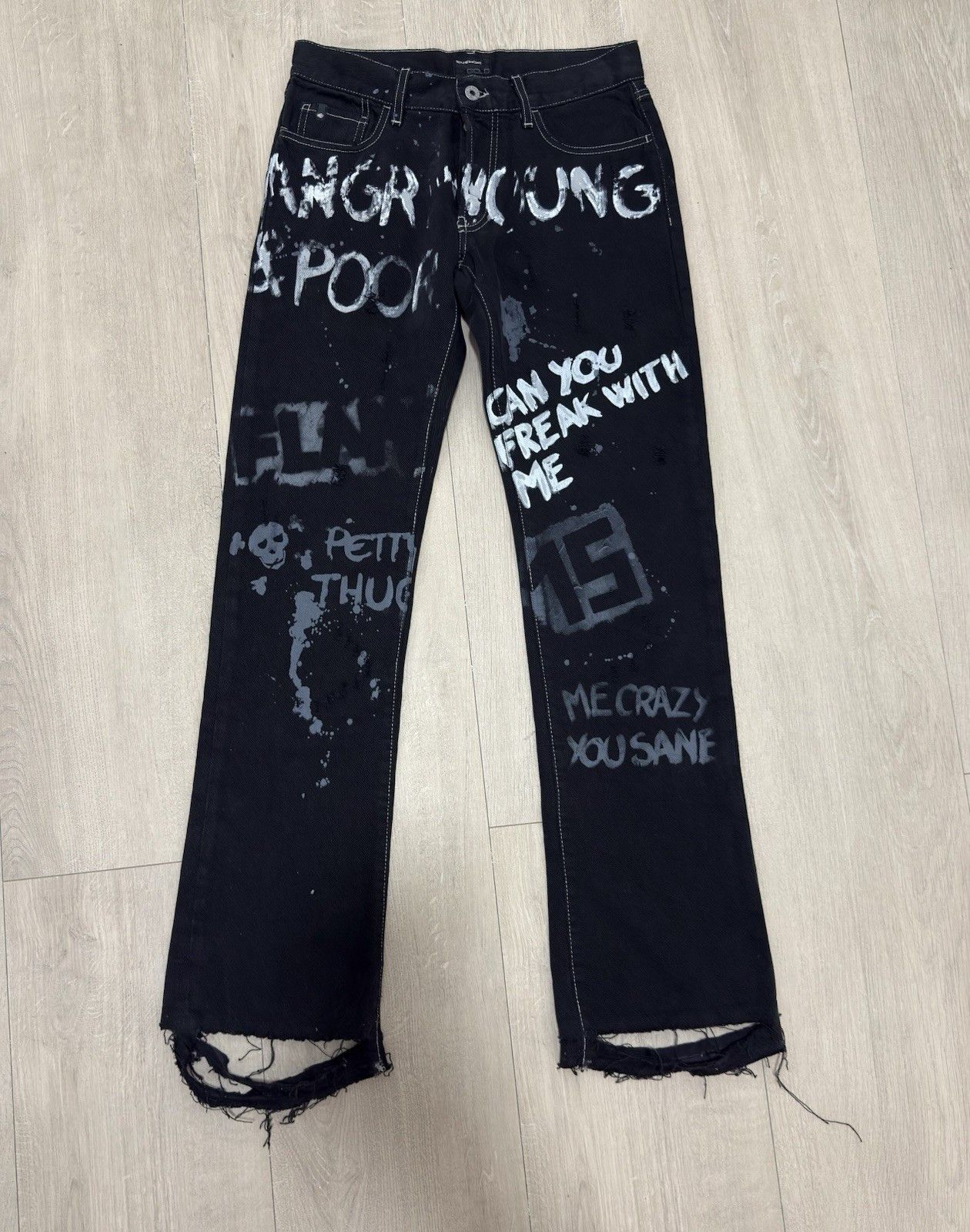 Energie Energie Mens Jeans Trousers Paint Print y2k Distressed Mens Size US 30 / EU 46 - 5 Thumbnail