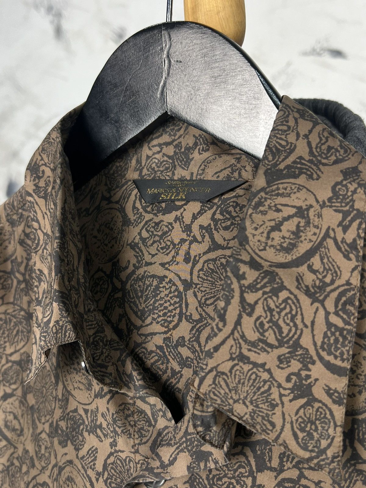 Marks & Spencer Vintage Marks & Spencer Silk Shirt Size L - XL Size US L / EU 52-54 / 3 - 5 Thumbnail