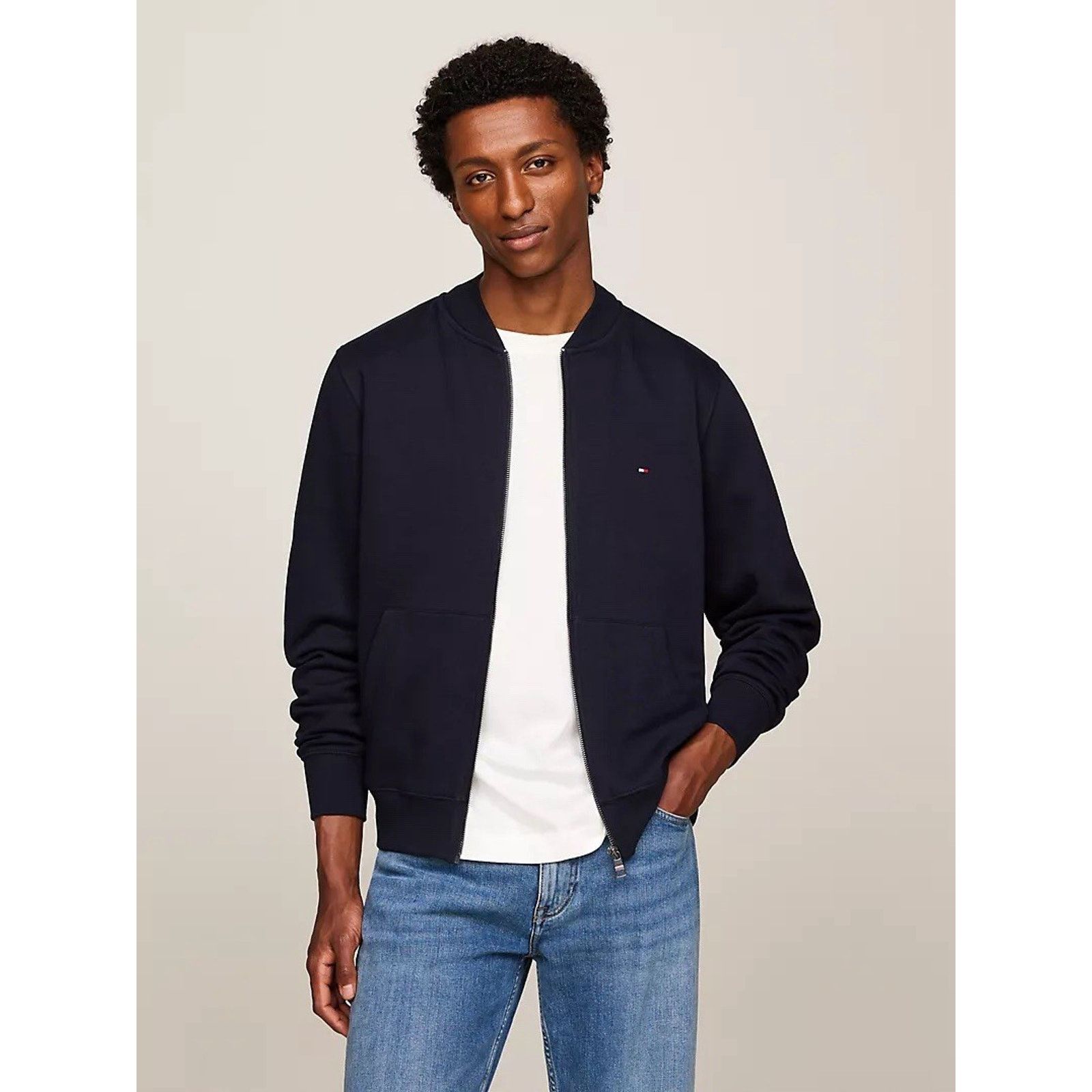 Tommy Hilfiger NWT Tommy Hilfiger Tommy Men Sweatshirt Jacket Navy Medium Size US M / EU 48-50 / 2 - 6 Thumbnail