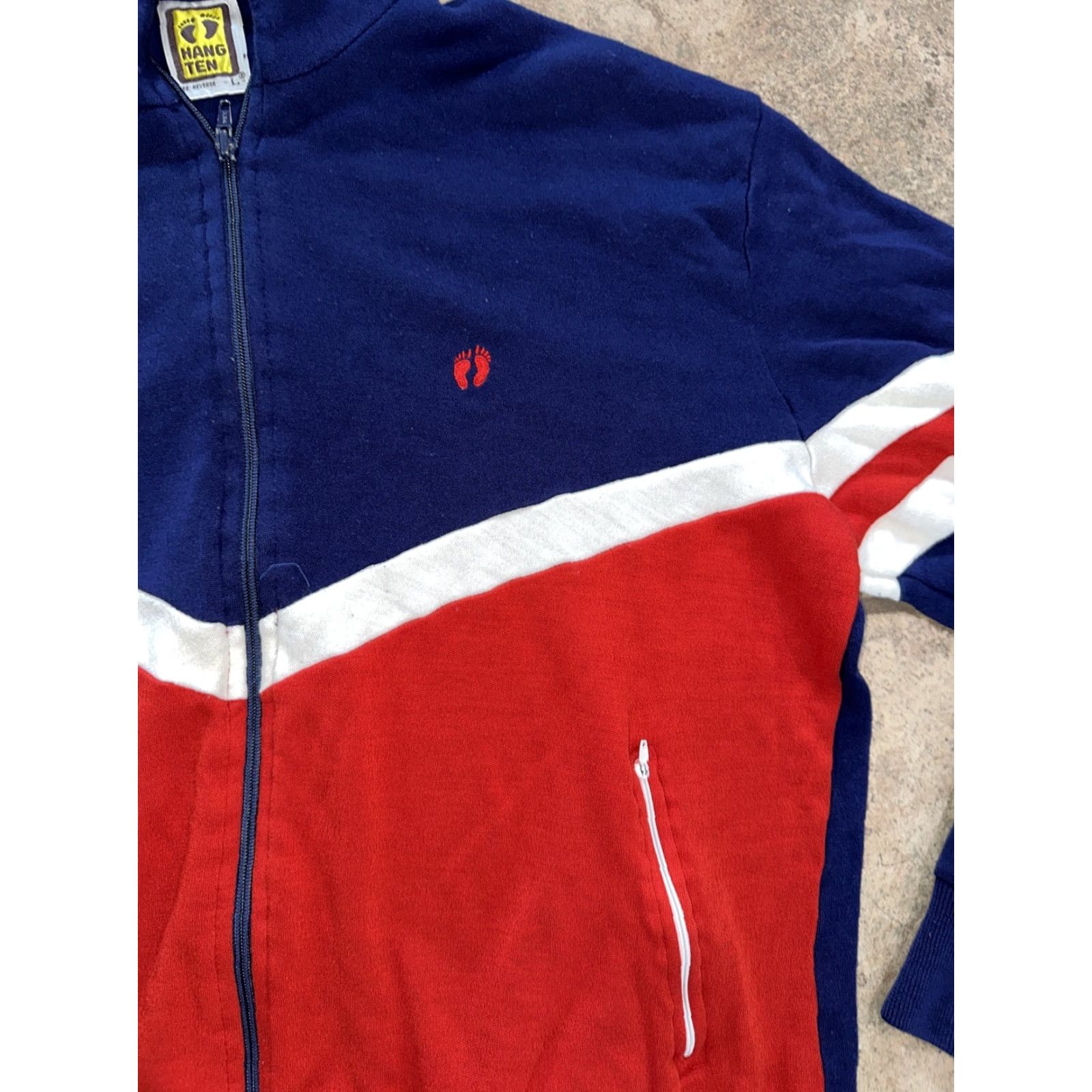 Hang Ten VTG Hang Ten Jacket & Pants Mens L Track Style 1970s Acrylic Vintage Set Size US 33 - 3 Thumbnail