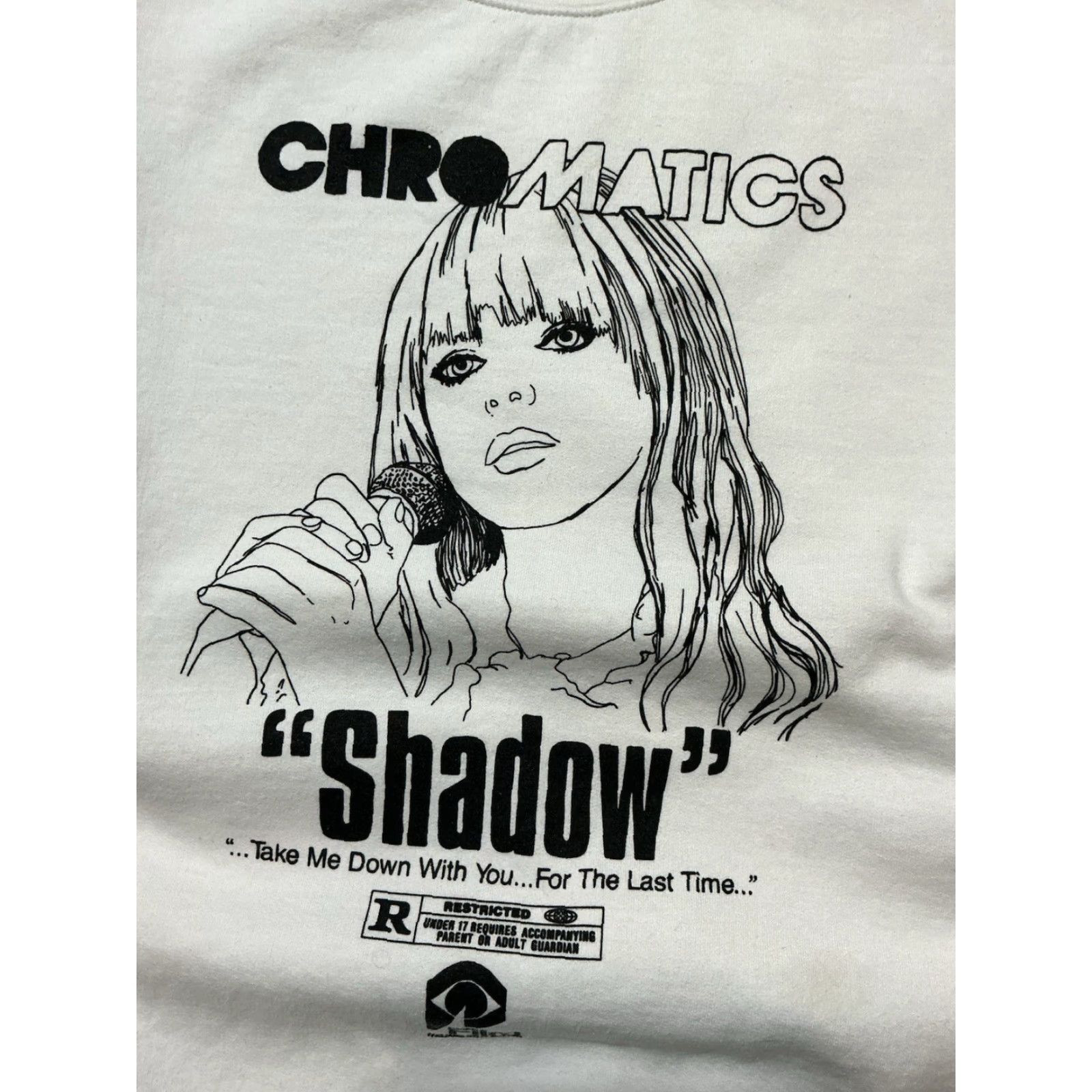 Gildan VINTAGE Chromatics Shadow Take Me Down With You Last Time Johnny Jewel Sweatshirt XL Unisex Adults White Pullover Fleece Sweatshirt Pink Accent? Size US XL / EU 56 / 4 - 3 Thumbnail