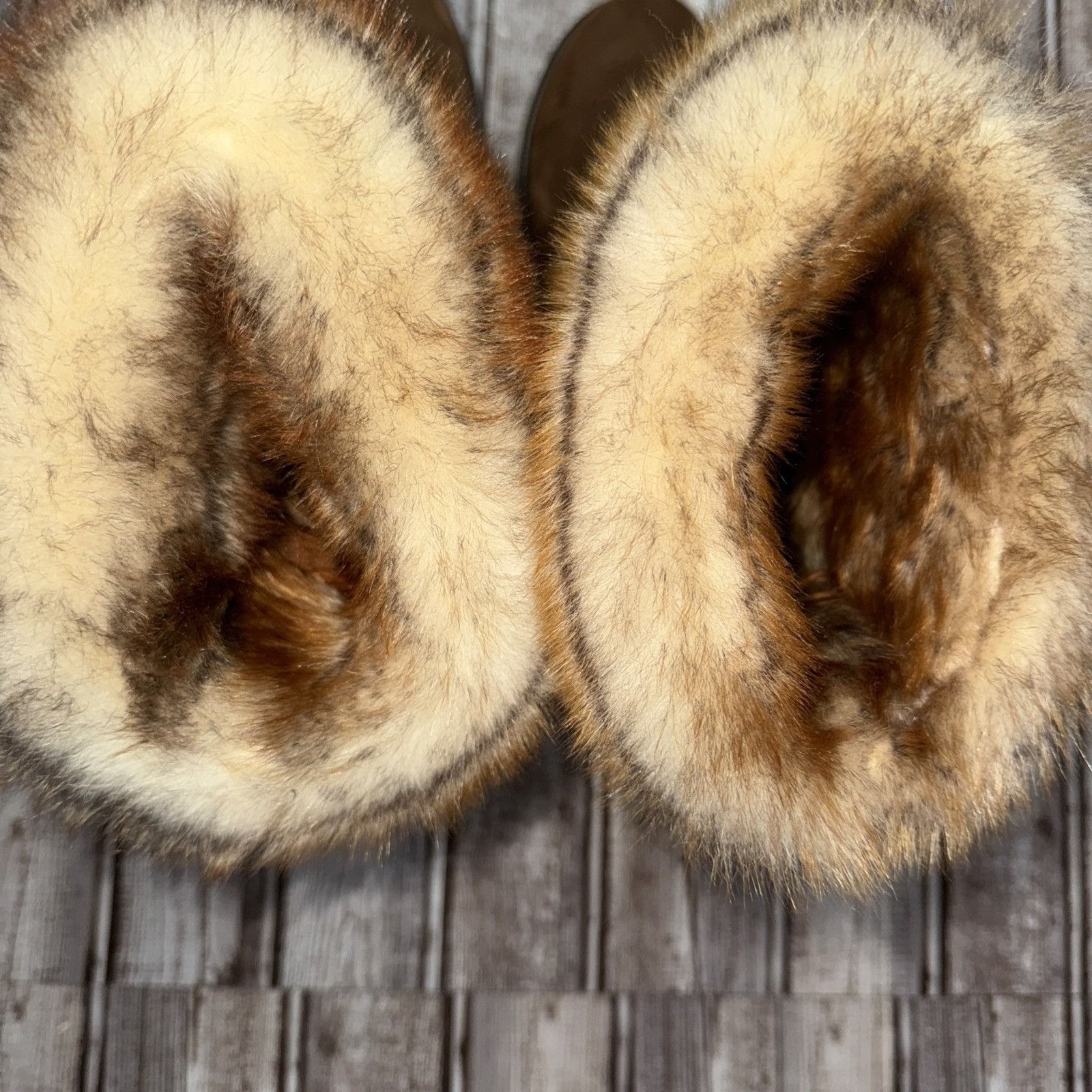 Stuart Weitzman Stuart Weitzman Slip On Cap Toe Fox Fur Trim Suede Boots Siz Size US 7 / IT 37 - 8 Thumbnail