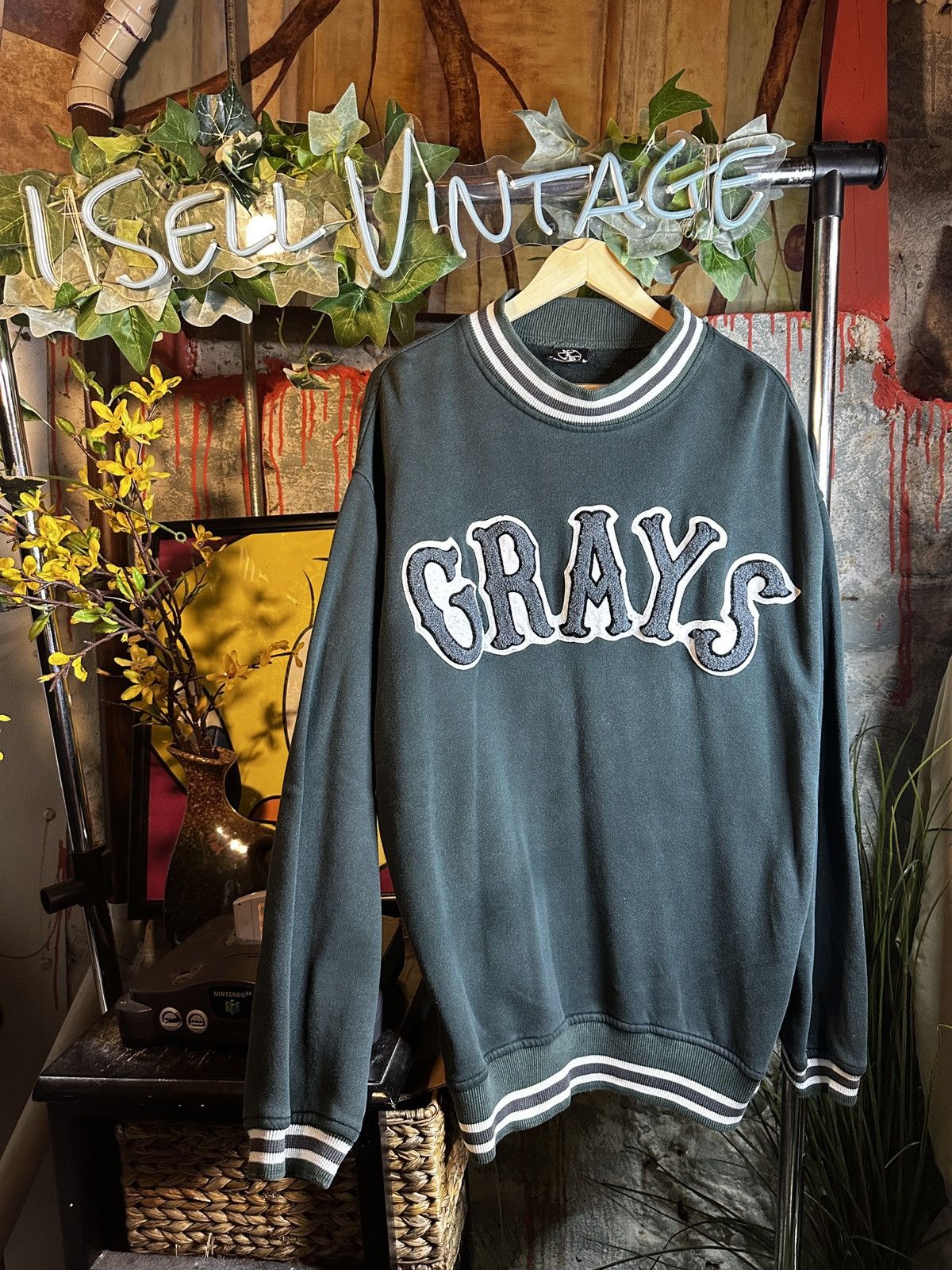 Vintage 1990 Homestead Grays Negro League Baseball Crewneck