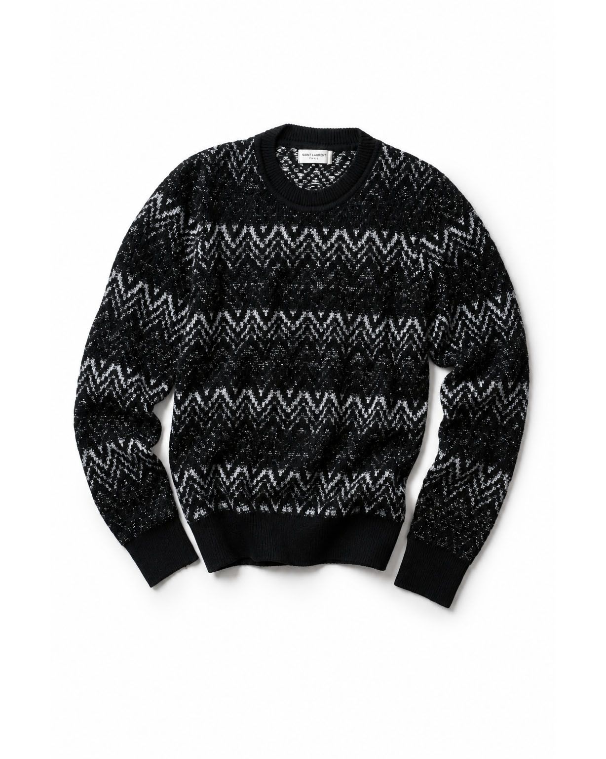 Saint Laurent Paris Saint Laurent Lurex Zigzag Sweater - FW19 Size US XS / EU 42 / 0 - 1 Thumbnail