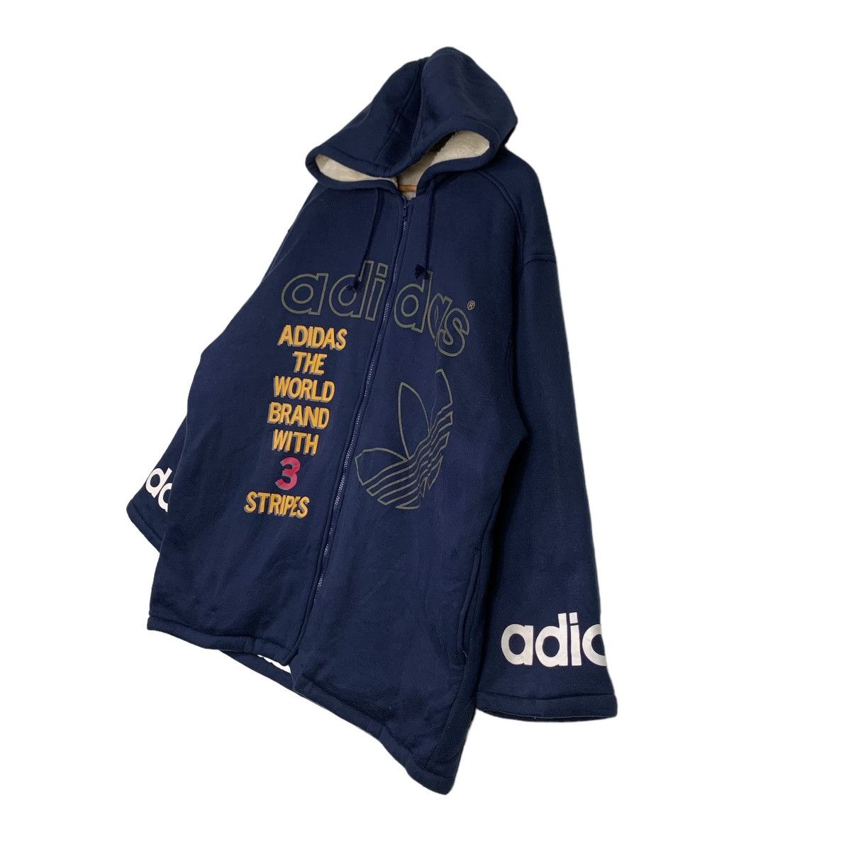Adidas ADIDAS TREFOIL BIG LOGO SHERPA HODDIES #0183-C9 Size US S / EU 44-46 / 1 - 3 Thumbnail
