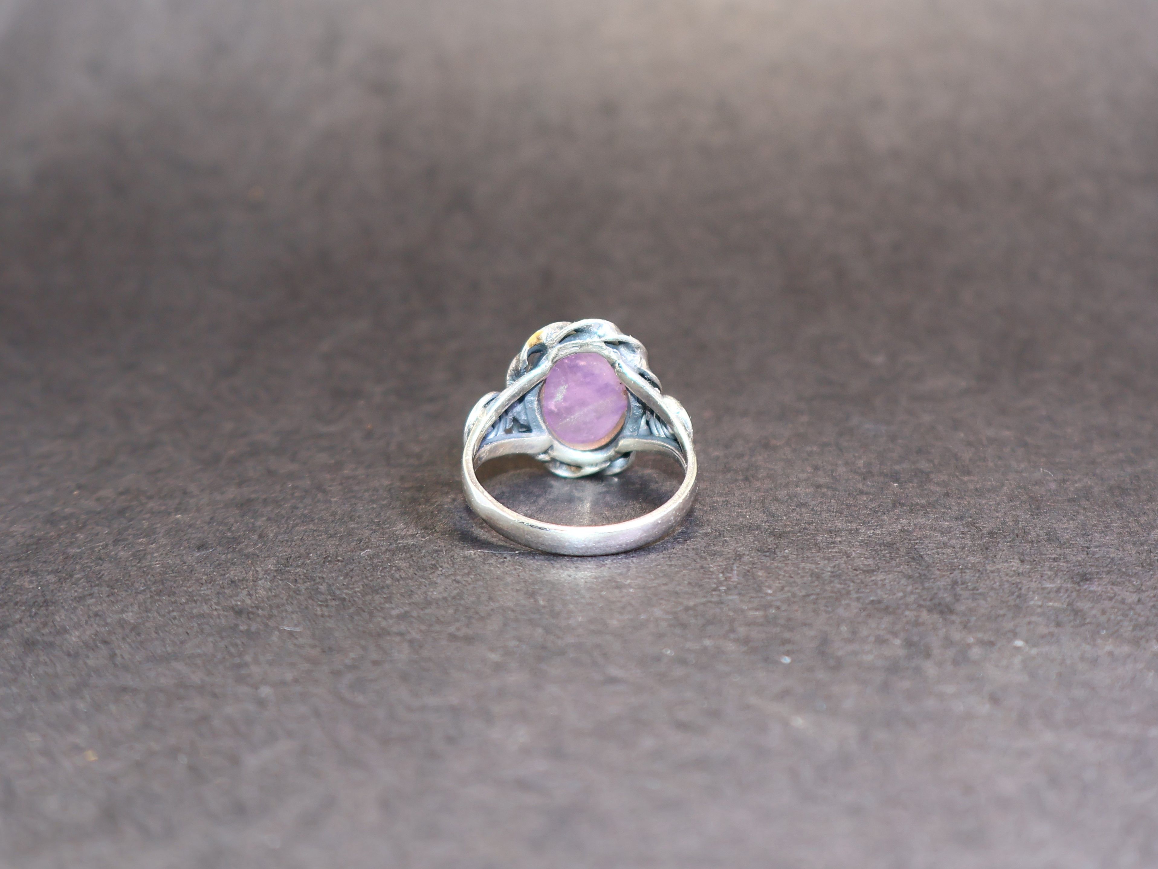 Handmade Amethyst Gemstone Ring, Sterling Silver Ring, Handmade Ring, Size ONE SIZE - 7 Thumbnail