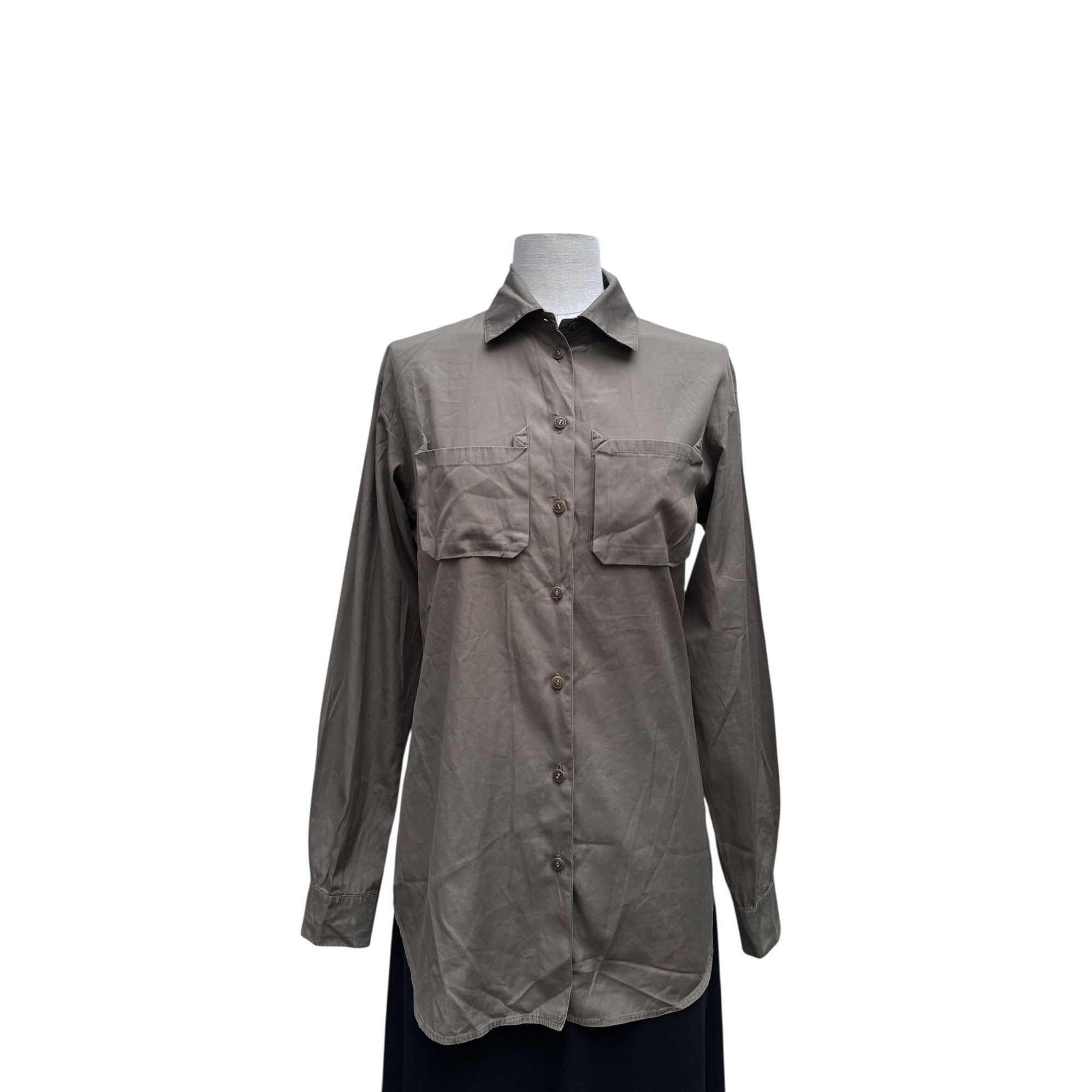 Miu Miu Vintage Khaki Military Shirt Size M / US 6-8 / IT 42-44 - 1 Thumbnail