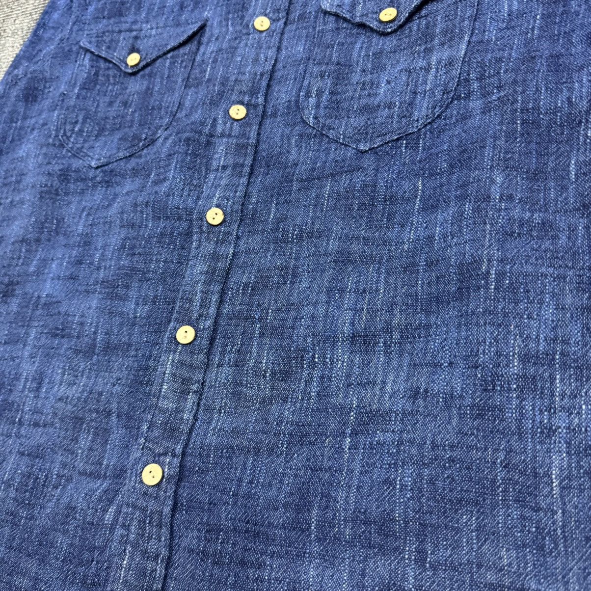Mister Freedom × Sugar Cane Vtg🔥Japanese Salt & Pepper Patterned Sashiko Chamray Shirt Size US M / EU 48-50 / 2 - 14 Thumbnail