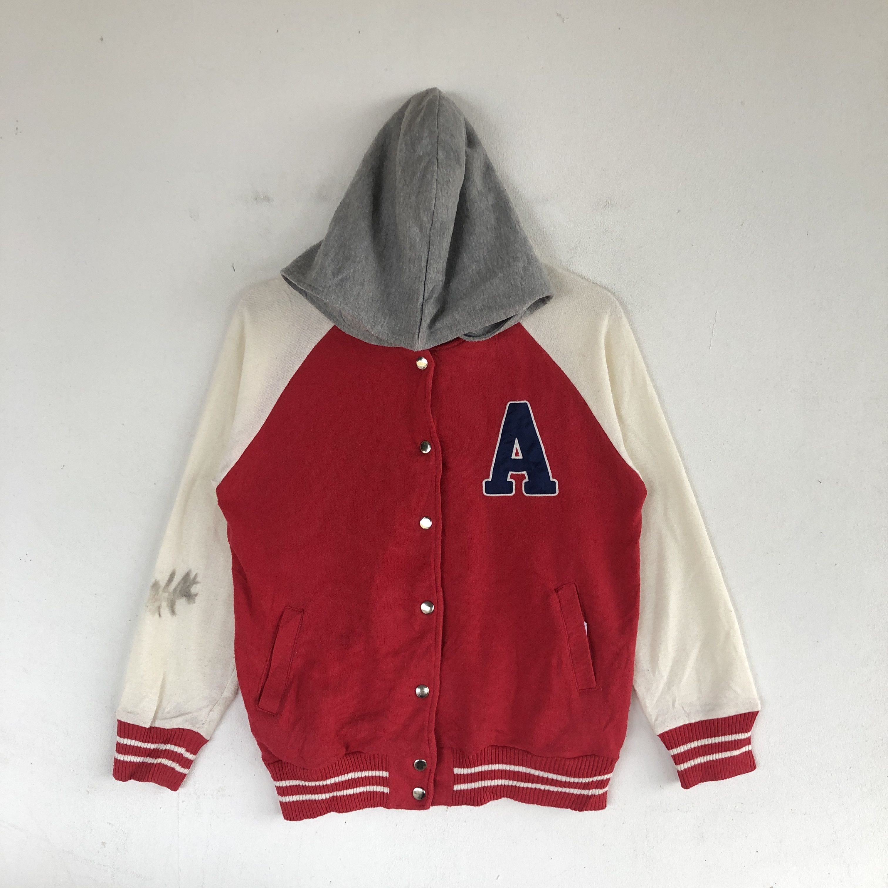 Japanese Brand Vintage Japanese Letterman Hoodie Varsity Sweater Sweatshirt Size M / US 6-8 / IT 42-44 - 1 Thumbnail