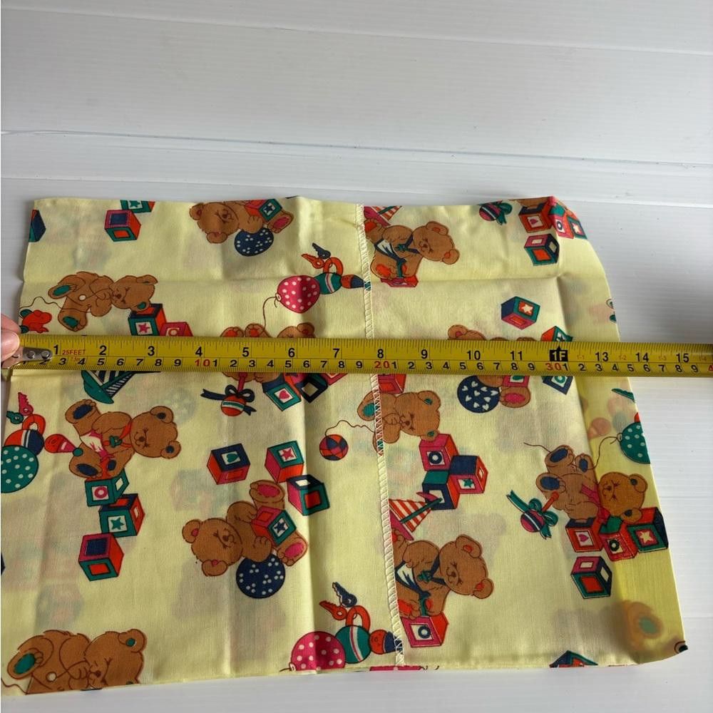 Designer Vintage 90s Baby’s yellow Pillowcase by Emval Creations Size ONE SIZE - 5 Thumbnail