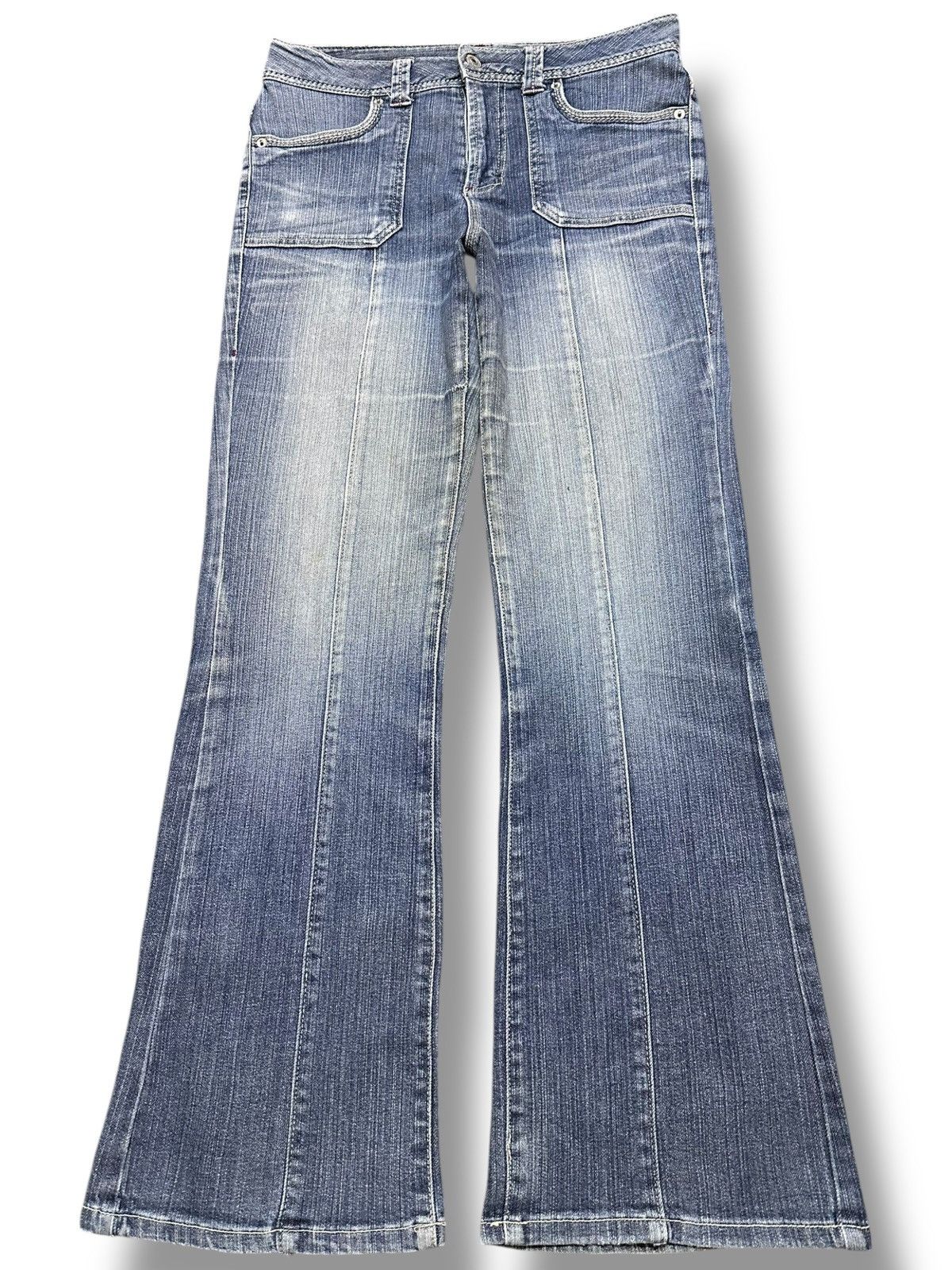 Japanese Brand Vintage Japanese Brand Flare Bush Pants Denim Size US 29 - 1 Thumbnail