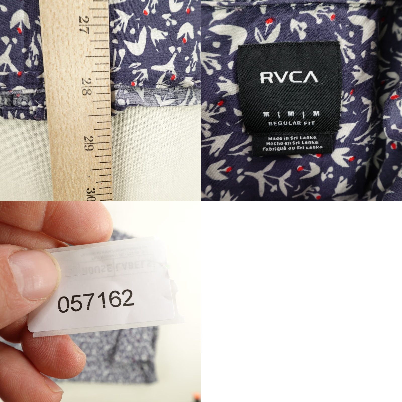 RVCA VINTAGE RVCA Shirt Men Medium Blue White Floral Hawaiian Button Up Casual Surf Beach 90s Size US M / EU 48-50 / 2 - 8 Thumbnail