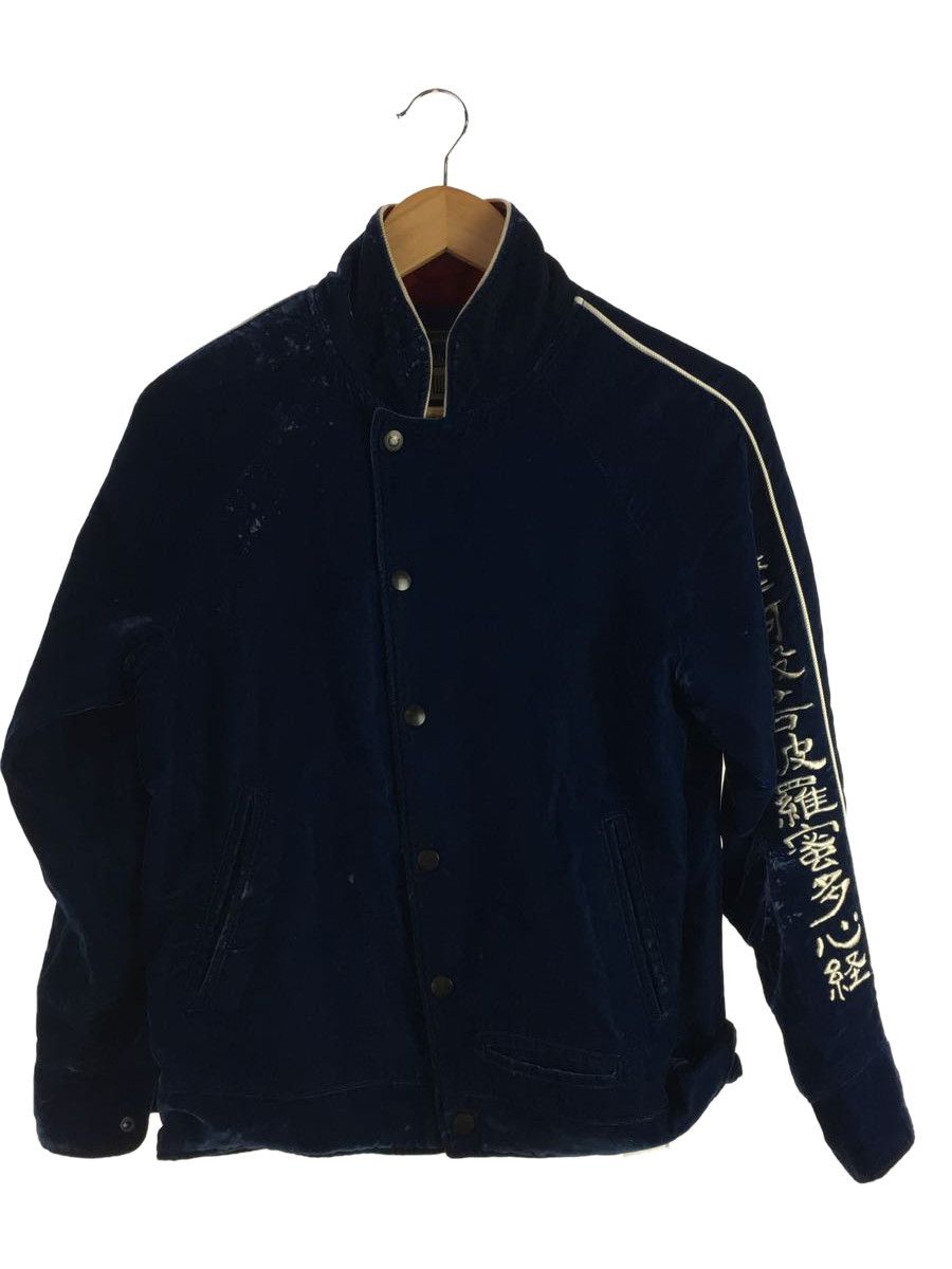 image of Blackmeans Heart Sutra Souvenir Jacket Navy Leather 1, Men's (Size Small)