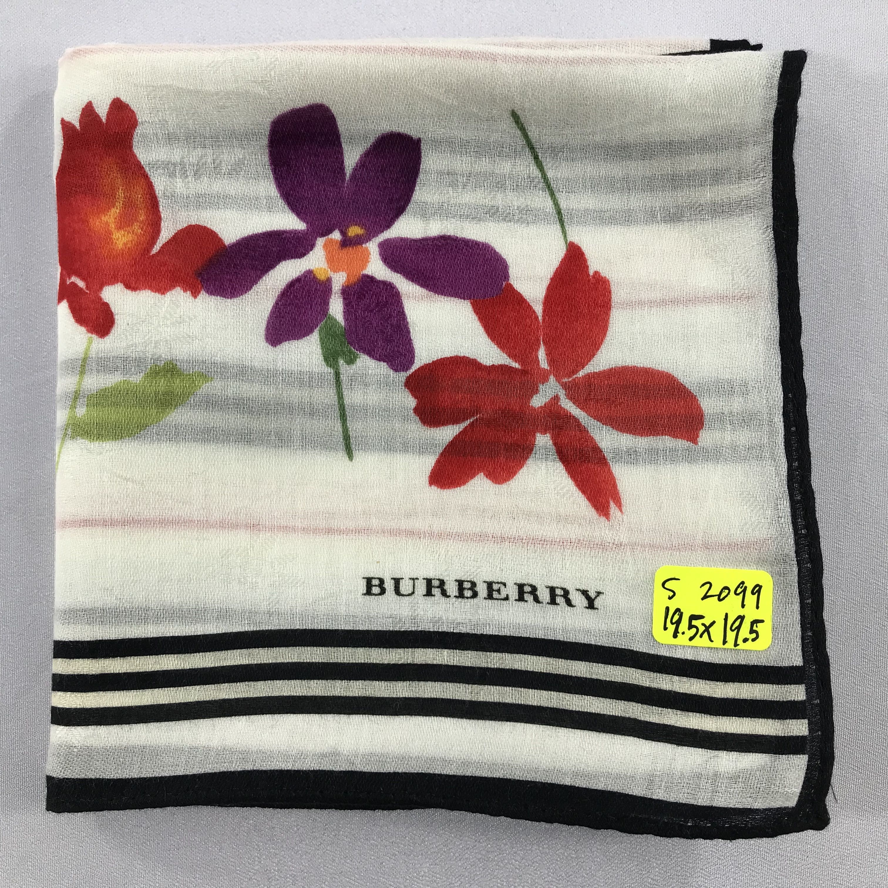 Burberry × Vintage Burberry Bandana / Handkerchief / Neckerchief - S2099 Size ONE SIZE - 5 Thumbnail