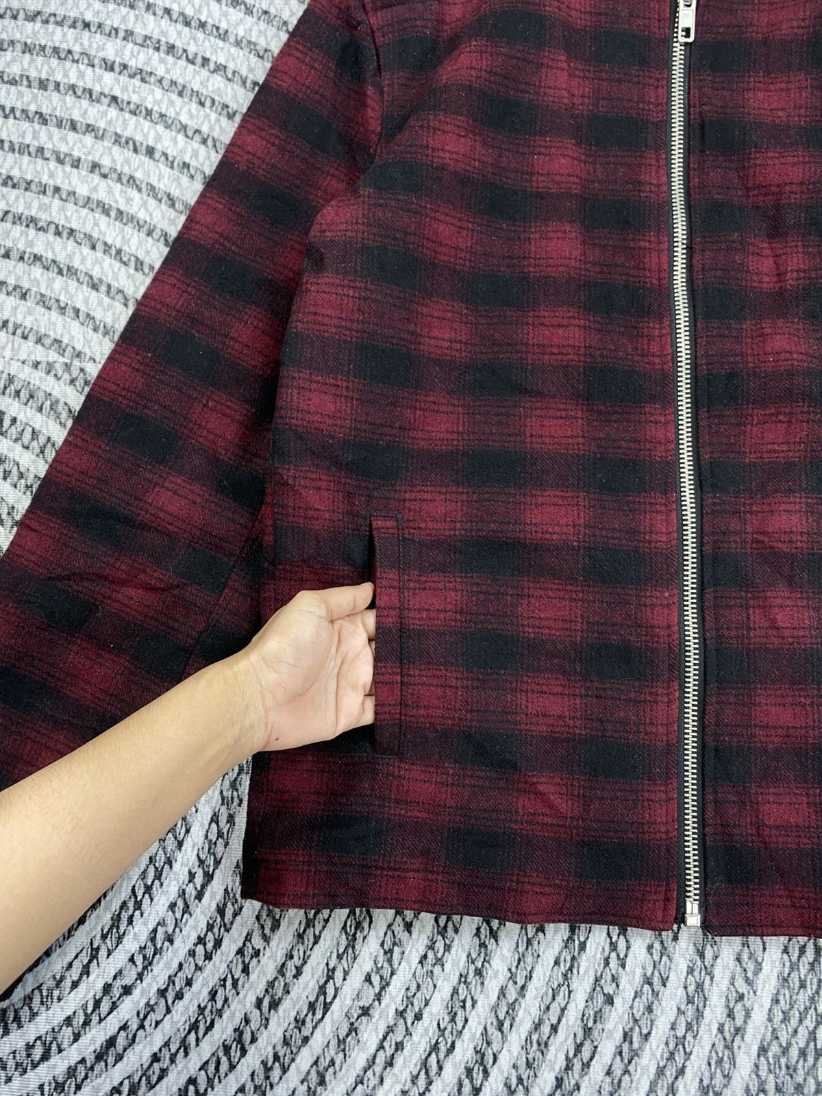 21 Men Vintage 21 Mens Red Plaid Zipper Wool Jacket Size US M / EU 48-50 / 2 - 6 Thumbnail