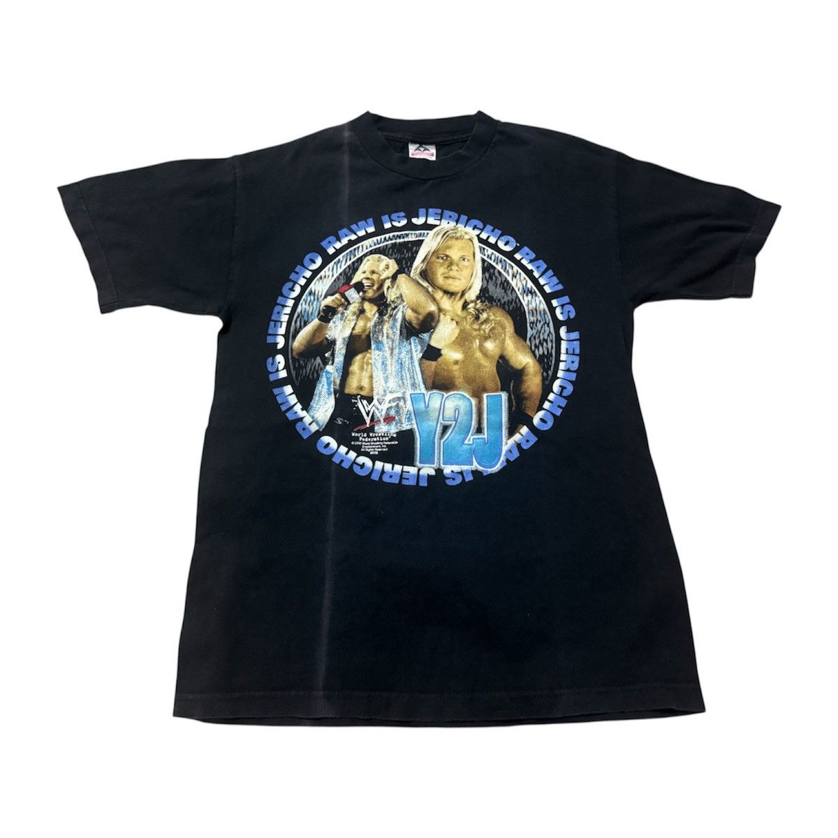 Vintage Vintage 00s WWF Chris Jericho Y2J T Shirt 90s Size US M / EU 48-50 / 2 - 1 Thumbnail