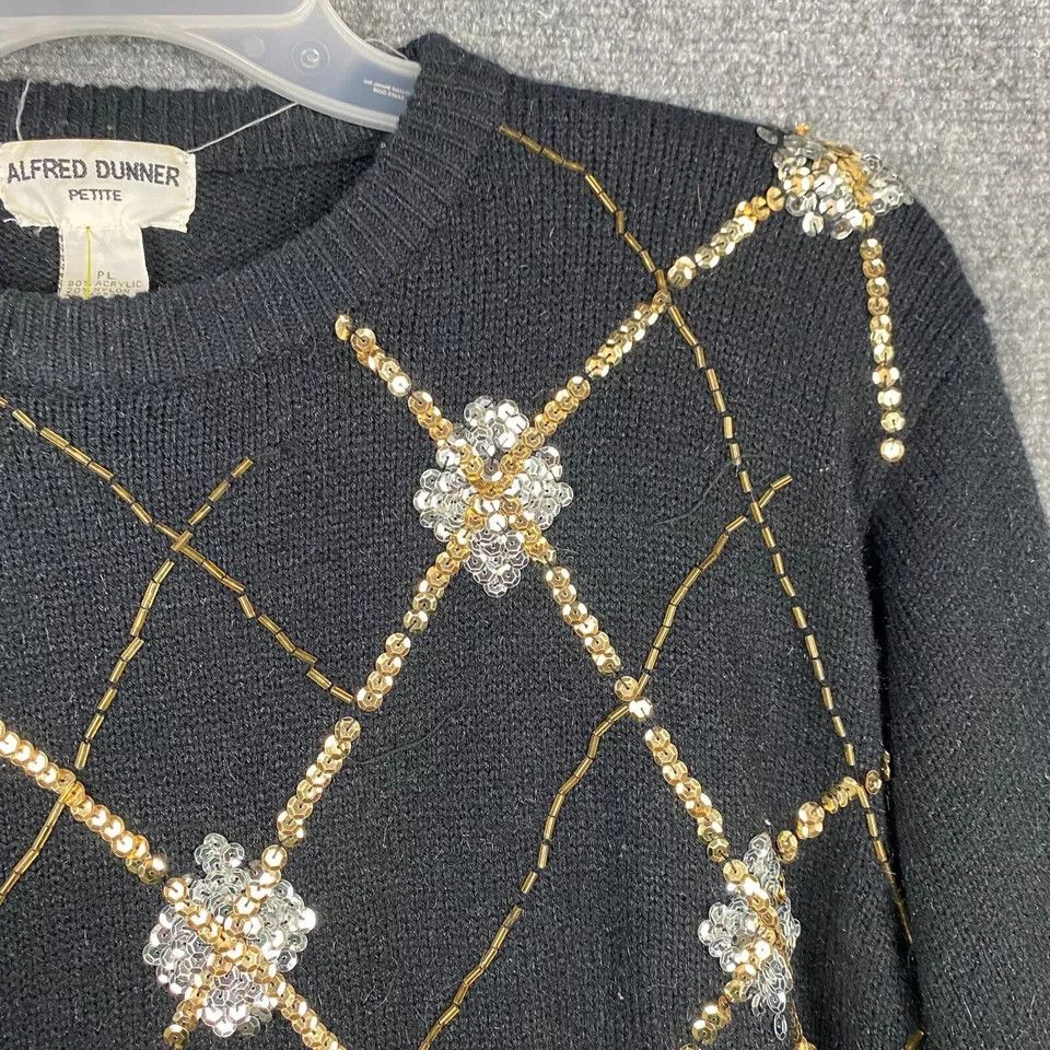 Other Alfred Dunner Sweater Women's Petite Large PL Acrylic Blend Size L / US 10 / IT 46 - 4 Thumbnail