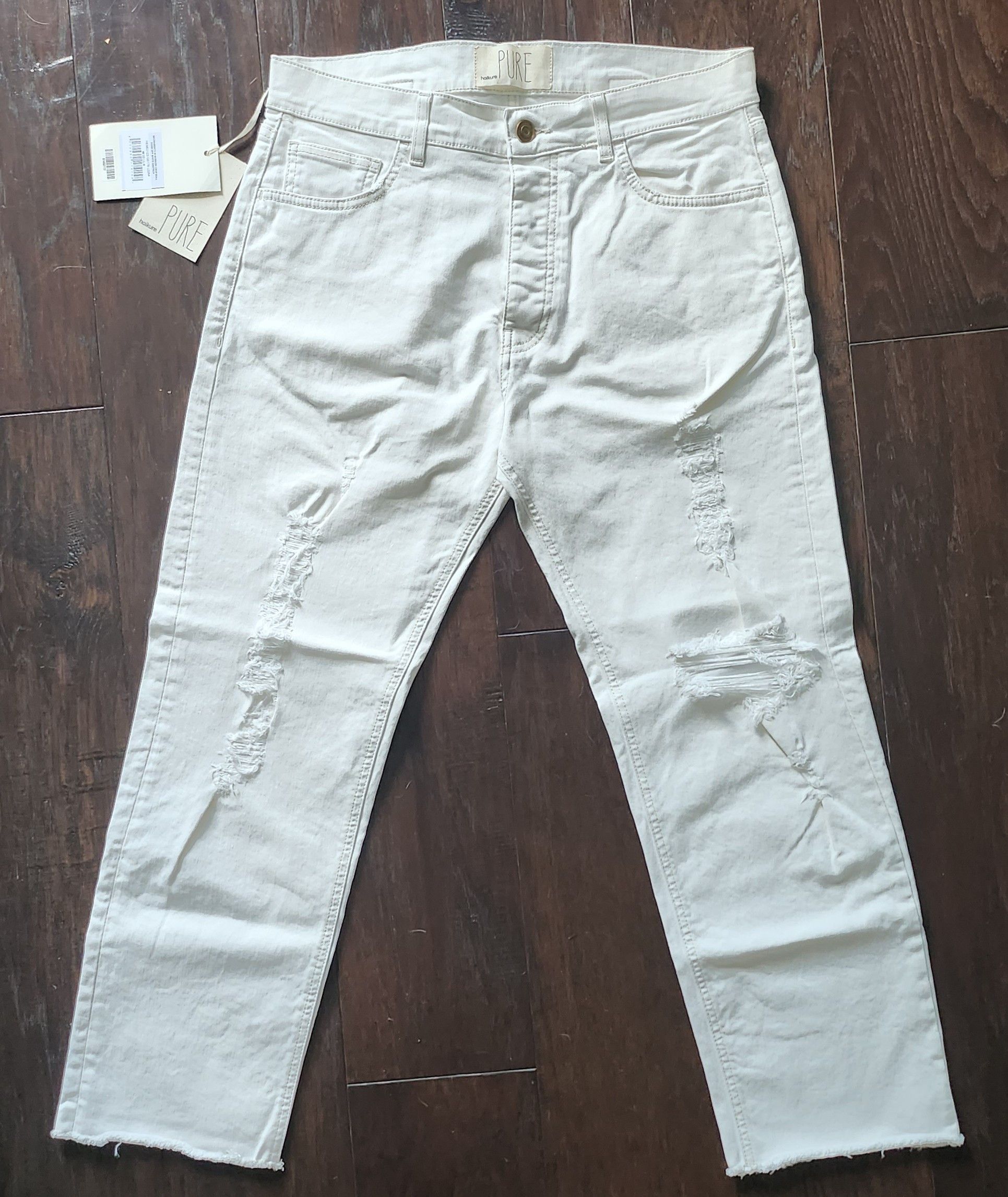 Haikure Haikure PURE Bull Kane Destroyed Cropped Jeans Size US 32 / EU 48 - 1 Thumbnail