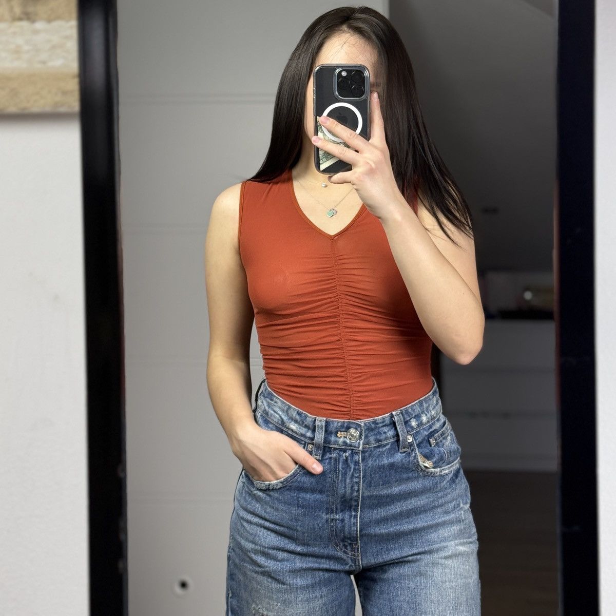plein sud Plein Sud Jeans Archive Y2K Top Size 38/6 Terracotta France Size S / US 4 / IT 40 - 2 Thumbnail