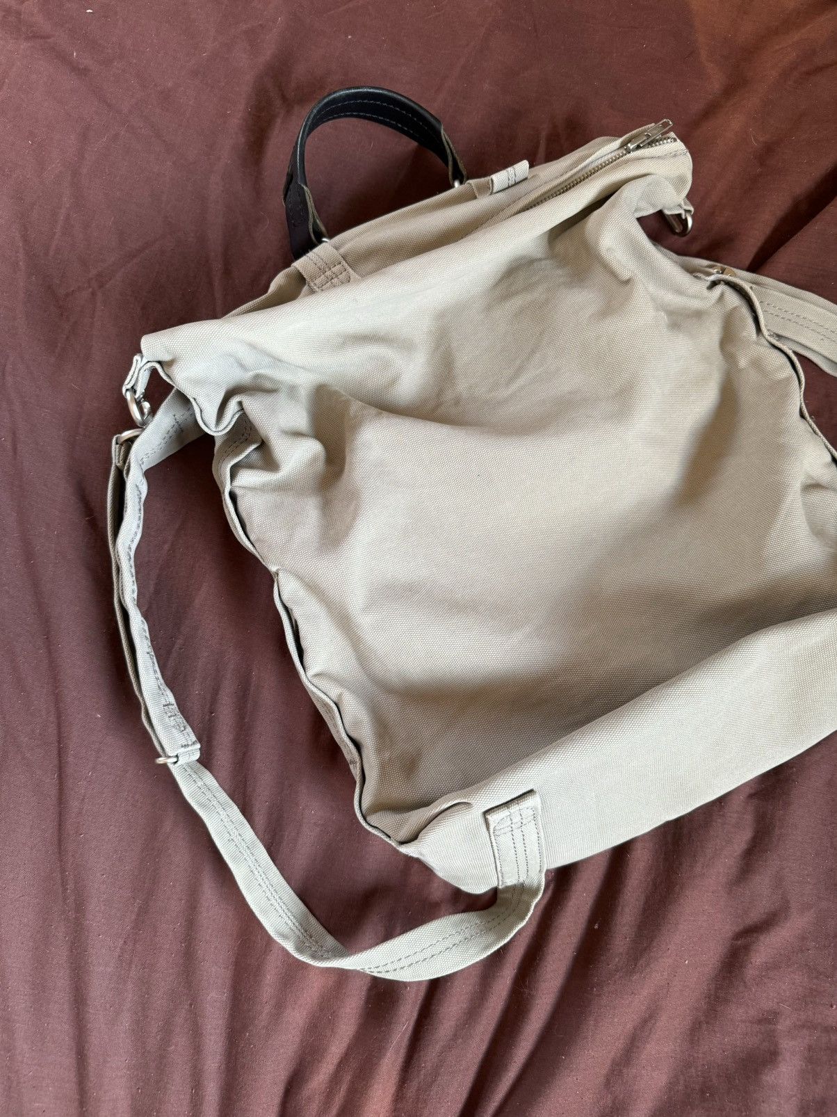 Japanese Brand × QWSTION QWSTION Bananatex laptop nylon/leather square backpack bag Size ONE SIZE - 3 Thumbnail