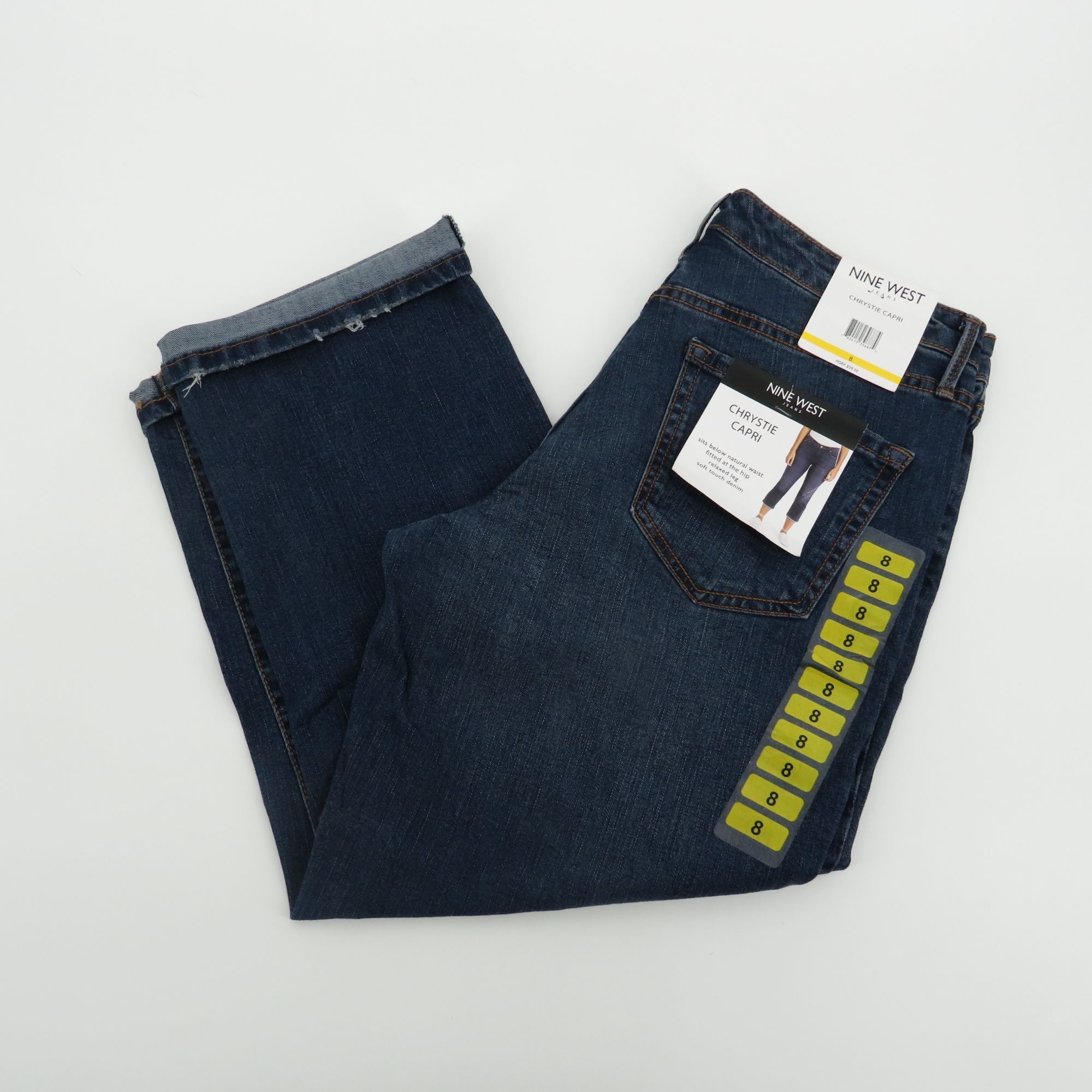 Nine West Nine West Chrystie Capri Jeans Soft Touch Denim Relaxed Fit Size 30" / US 8 / IT 44 - 1 Thumbnail
