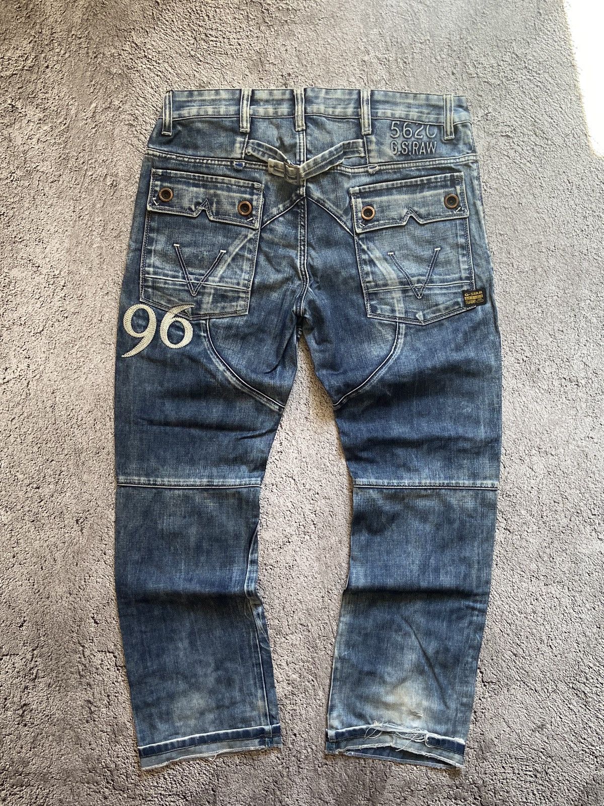 Japanese Brand × Vintage Crazy Vintage Washed Distressed Faded Denim Pants Size US 33 - 2 Thumbnail