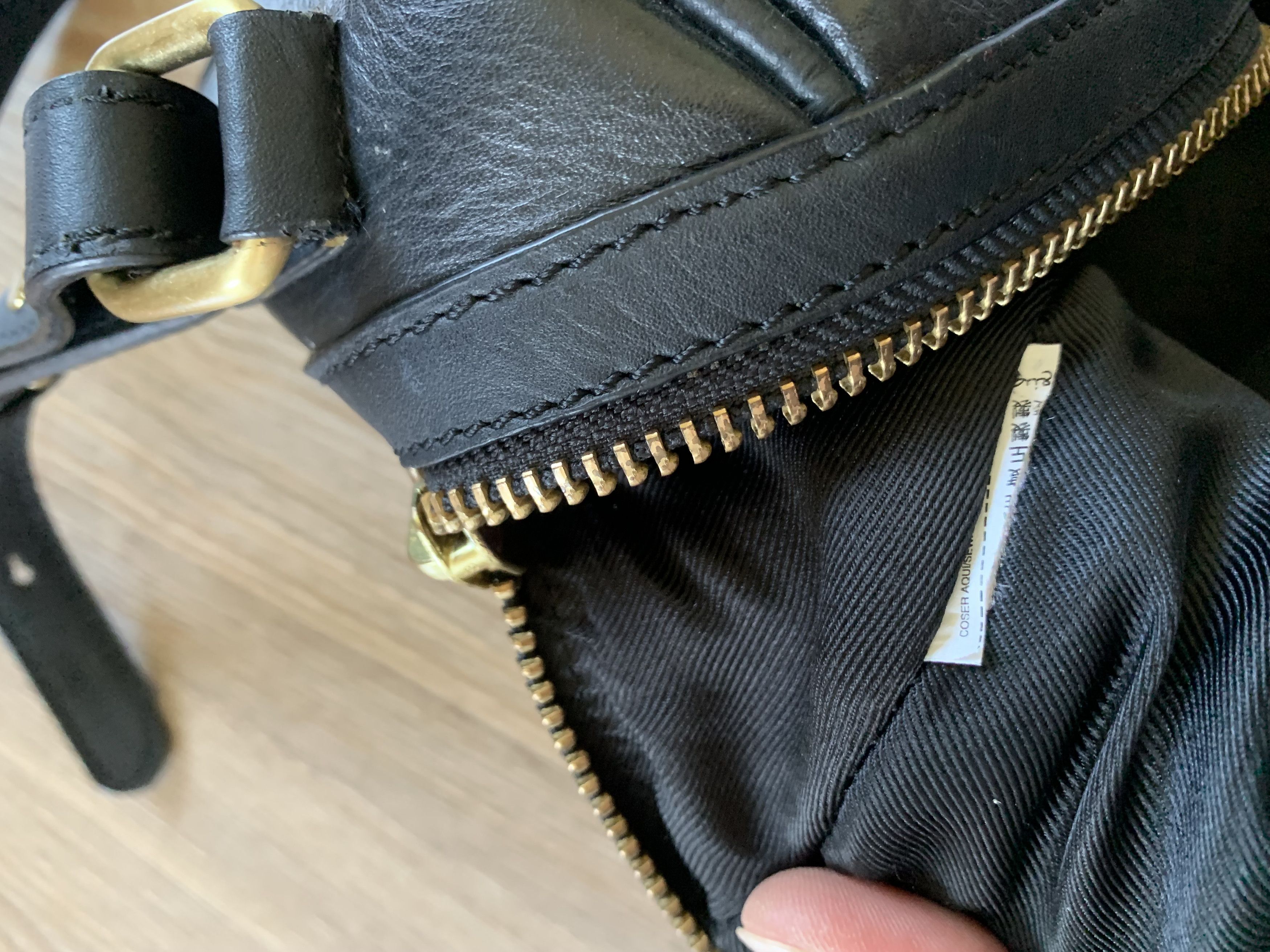 Mango Mango Black Leather Handbag Travel Shoulder Bag Size ONE SIZE - 11 Thumbnail