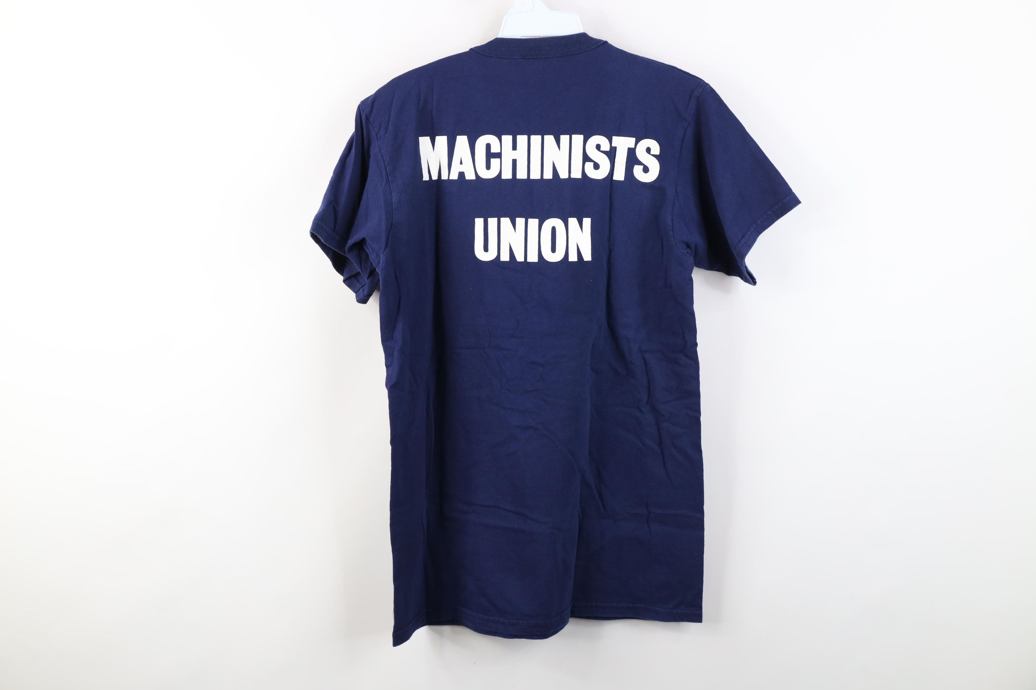 Vintage Vintage 90s IAM Machinist Aerospace Union Pocket T-Shirt Size US M / EU 48-50 / 2 - 12 Thumbnail