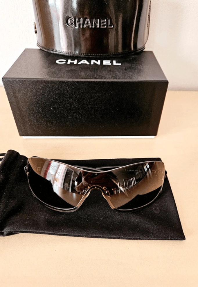 Chanel × Vintage CHANEL Sunglasses 4164-B Rimless Rhinestone Vintage RI1382 Size ONE SIZE - 3 Thumbnail
