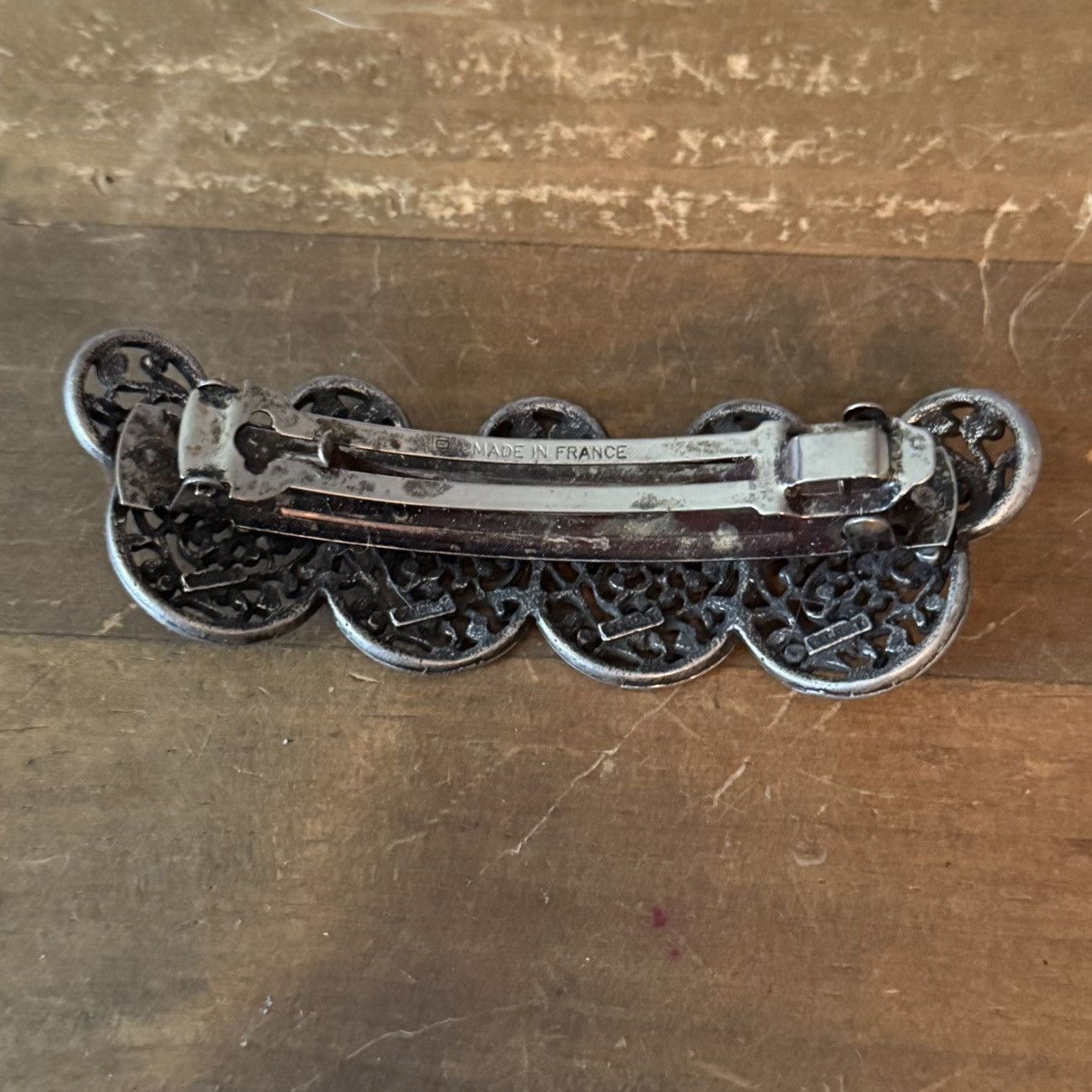 Vintage Vintage Made in France silver tone filigree barrette Size ONE SIZE - 4 Thumbnail