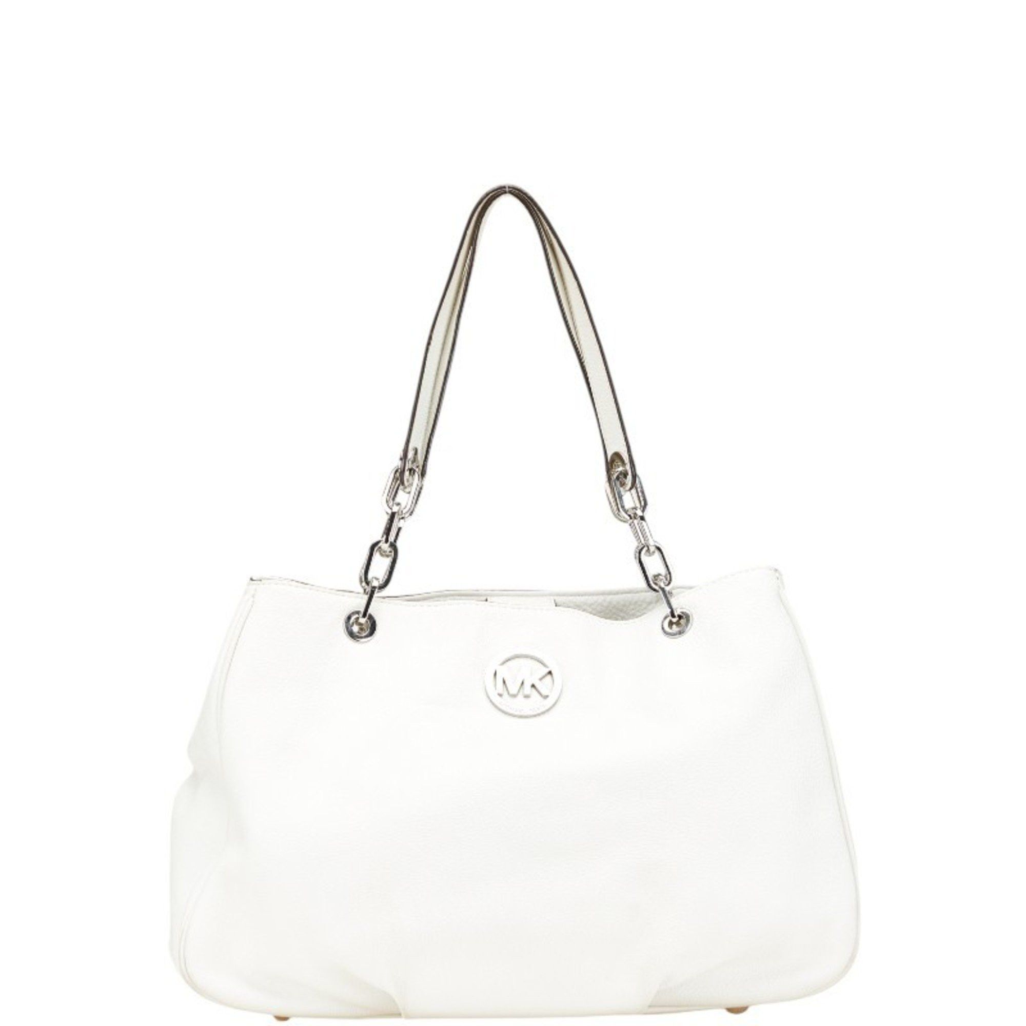 Michael Kors Michael Kors White Leather Tote Bag for Women Size ONE SIZE - 1 Thumbnail