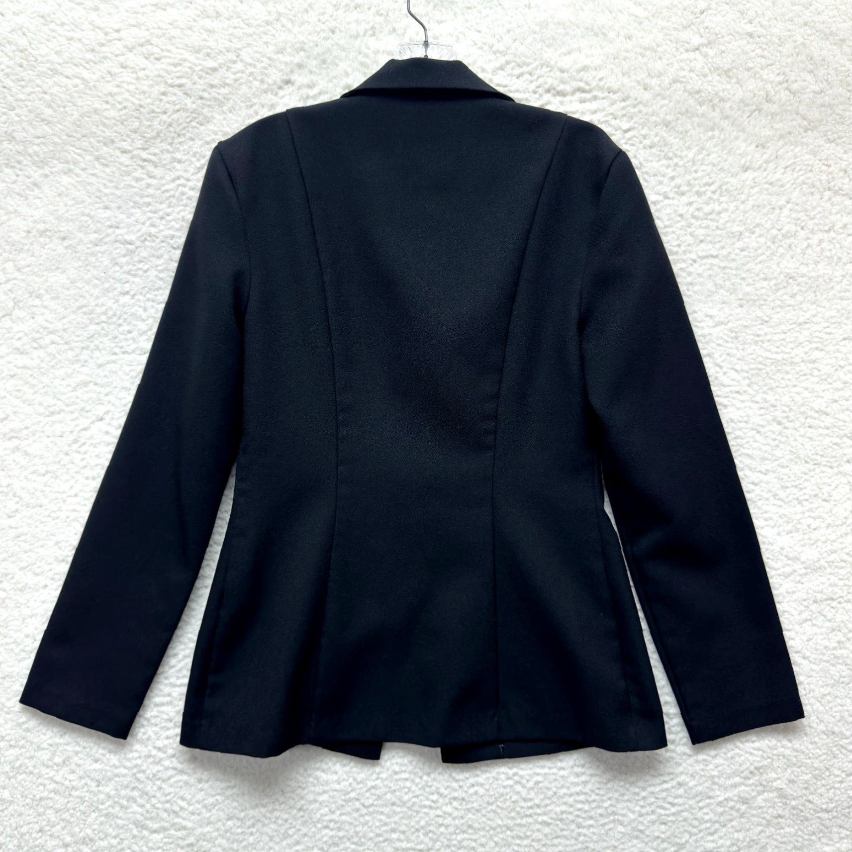 Vintage VINTAGE City Triangles Blazer Jacket Women 90s Y2K Black Button Up Unlined Corpcore Office 8 Medium Size M / US 6-8 / IT 42-44 - 7 Thumbnail