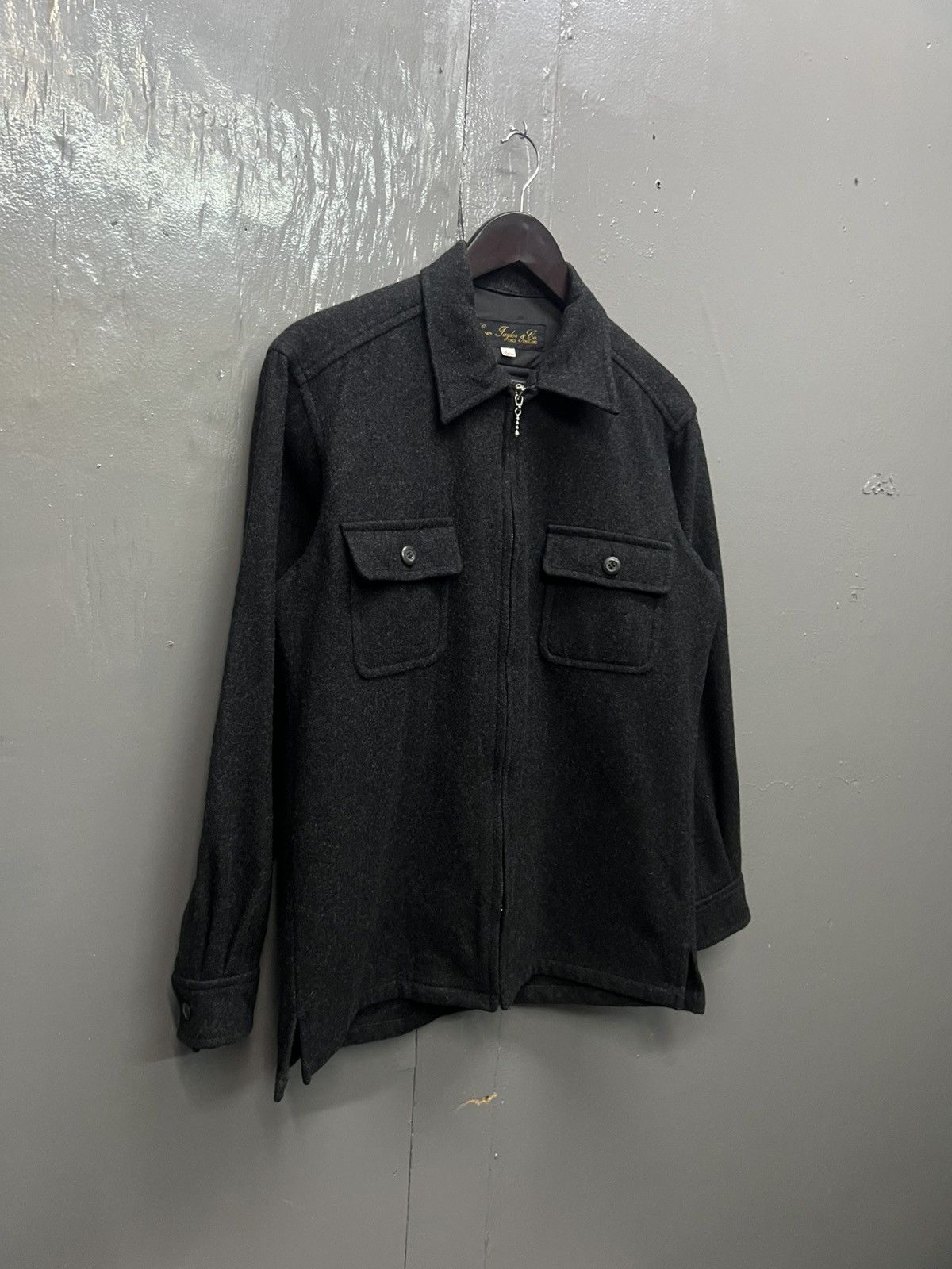Japanese Brand Euro Taylor & Co Wool Zipper Jacket Size US M / EU 48-50 / 2 - 4 Thumbnail