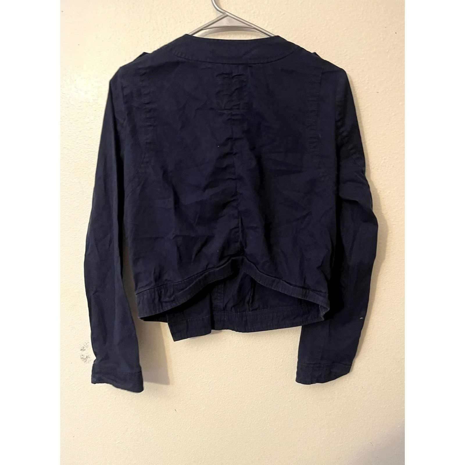 Gap Gap Jacket Women's Medium Navy Blue Moto Blend Zipper Front Size M / US 6-8 / IT 42-44 - 2 Thumbnail