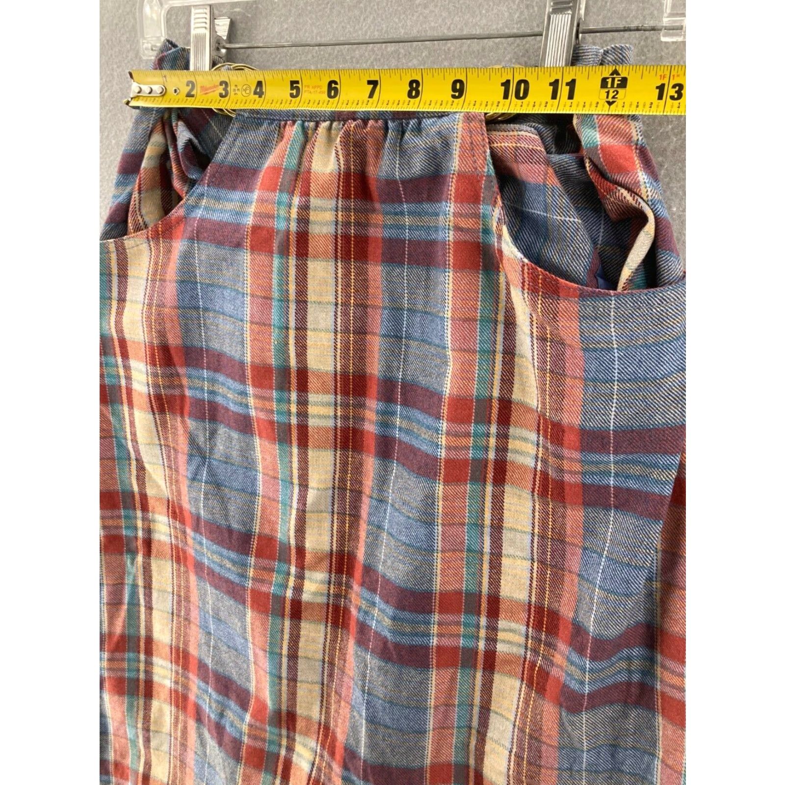JW Anderson VINTAGE Lois Anderson Plaid A-Line Skirt Women's Size 4 Blue Knee Length Size 27" / US 4 / IT 40 - 2 Thumbnail