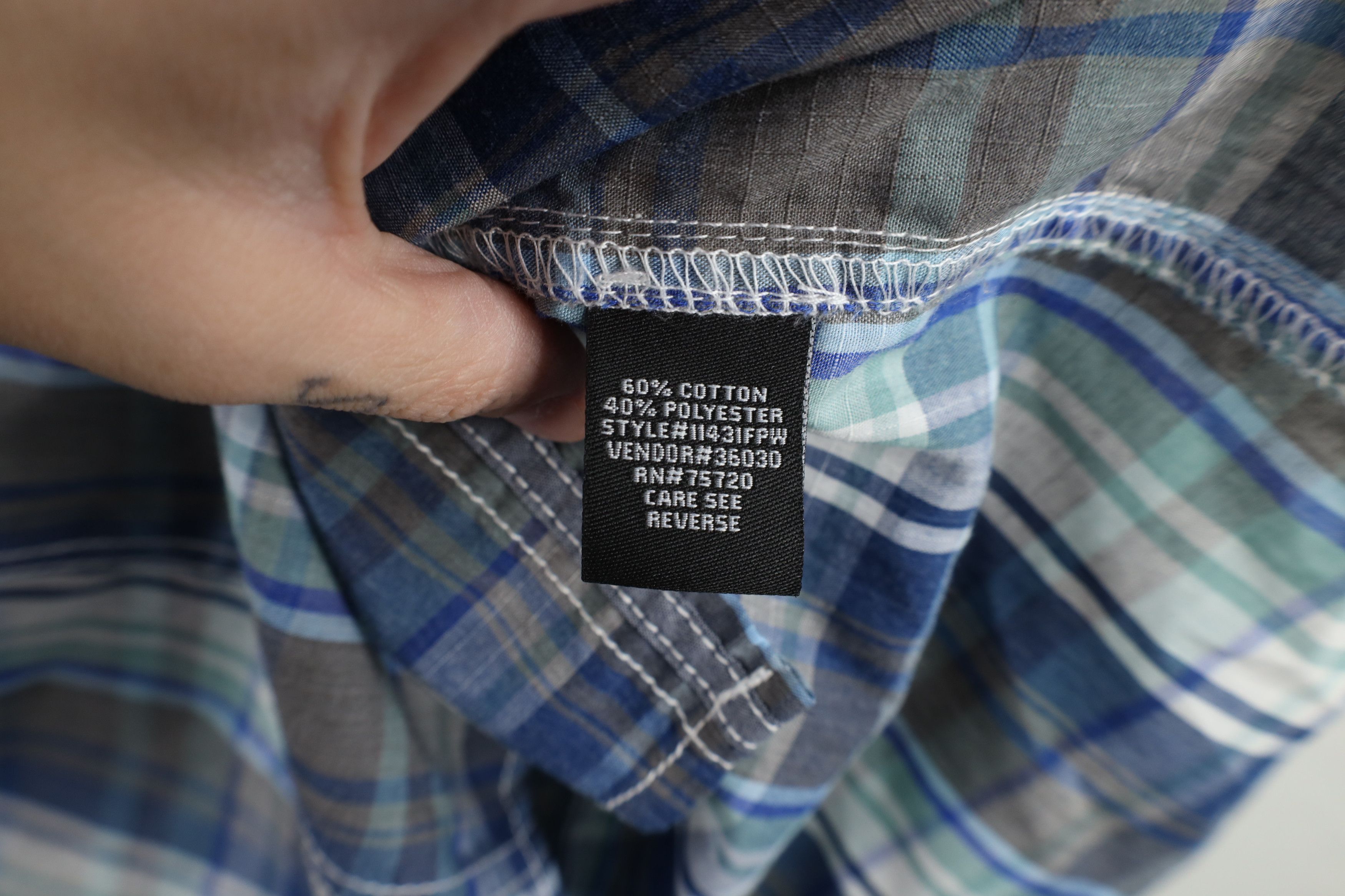 Vintage Buckle BKE Fit Thick Stitch Collared Button Shirt Plaid Size US XL / EU 56 / 4 - 10 Thumbnail