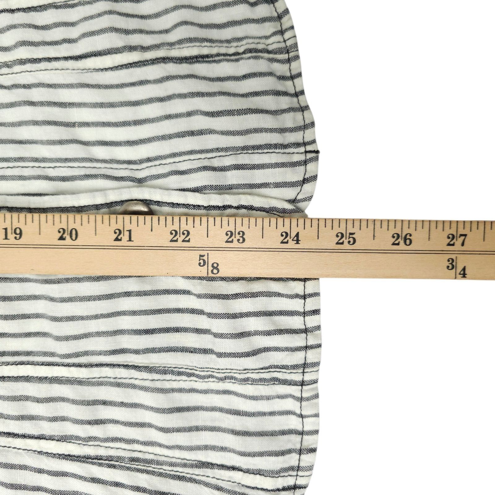 Chicos Chicos Striped Shirt Jacket 2 US L/12 Utility Workwear Size L / US 10 / IT 46 - 19 Thumbnail