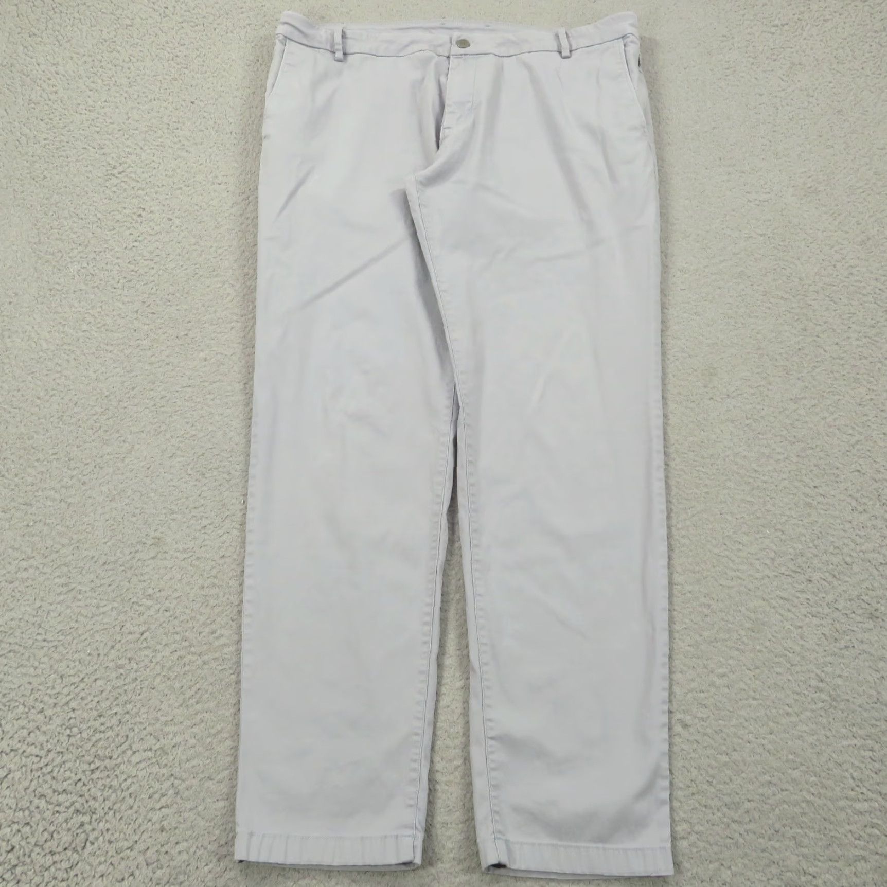 Big Dogs Birddogs Pants Men 38x32 Light Grey Chino Slim/Regular Stretch 5-Pocket Logo Easy Care Casual Fit 32 Inseam Mens Size US 38 / EU 54 - 2 Thumbnail