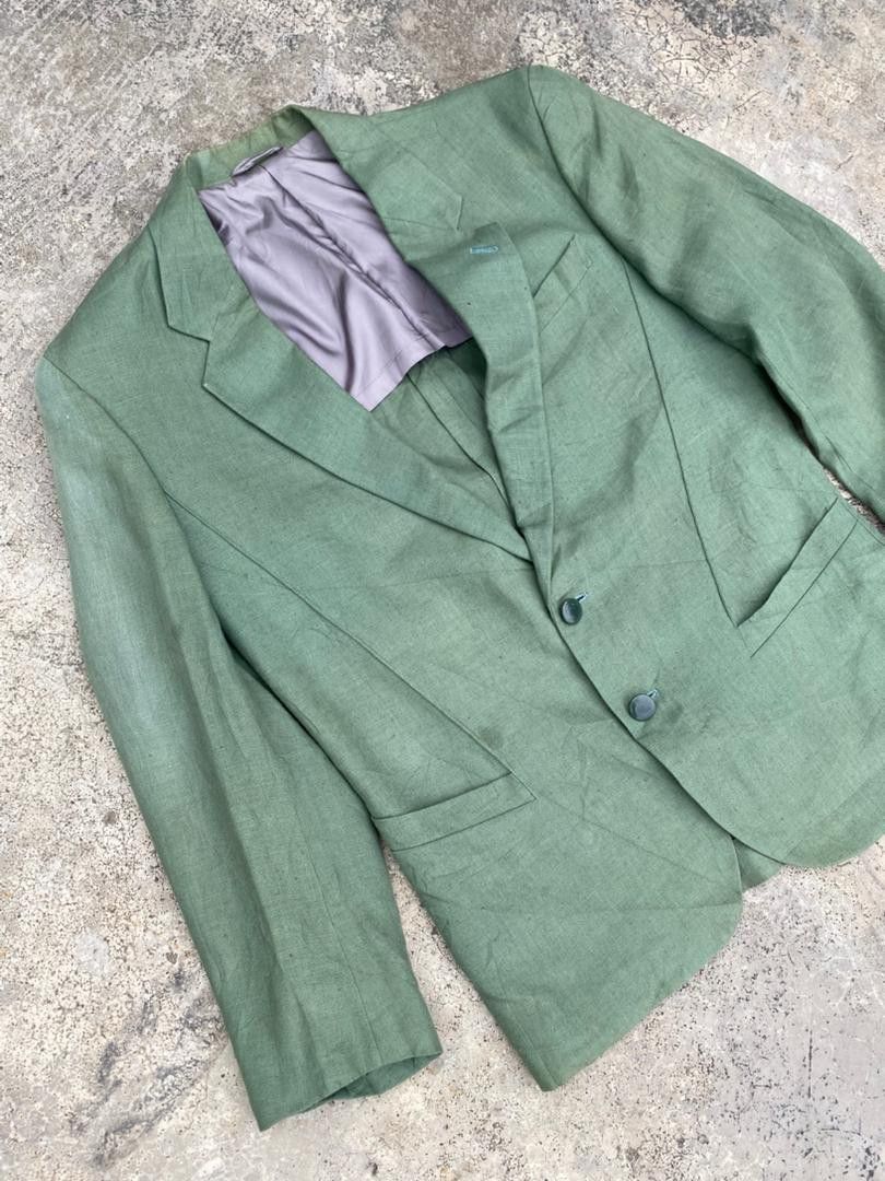 Thierry Mugler Rare Vintage 90s Thierry Mugler Green blazer Size 54R - 4 Thumbnail
