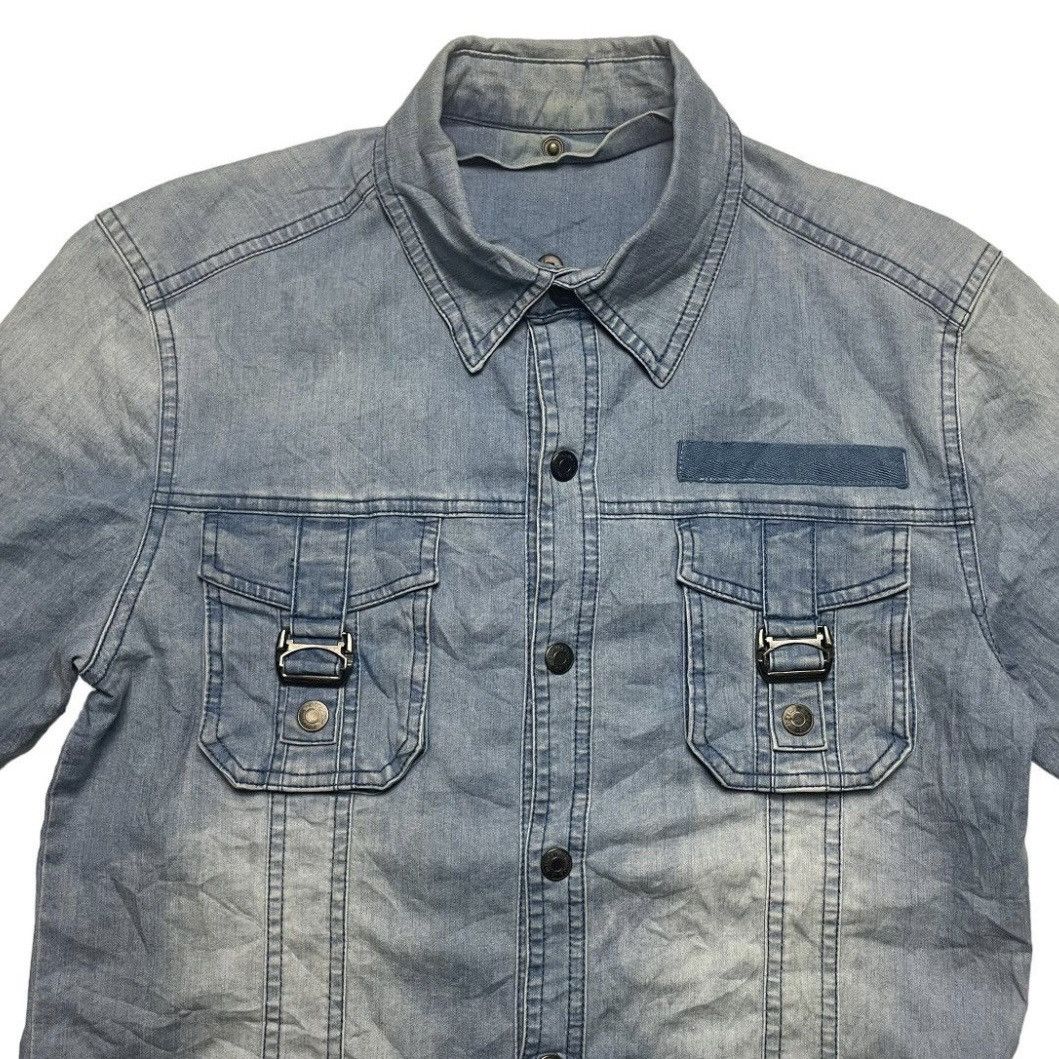 If Six Was Nine 🇯🇵 IN THE ATTIC BONDAGE PUNK SHORT SLEEVE DENIM JACKET Size US L / EU 52-54 / 3 - 4 Thumbnail