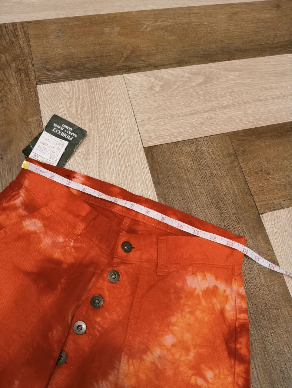 Fiorucci VINTAGE FIORUCCI SAFETY JEANS TIE-DYE WIDE PANTS Size US 28 / EU 44 - 12 Thumbnail